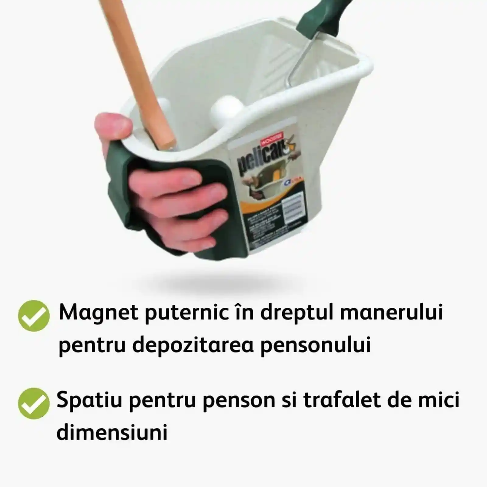Dublura, recipient galeata de mana pentru vopsea Pelican Wooster [3]