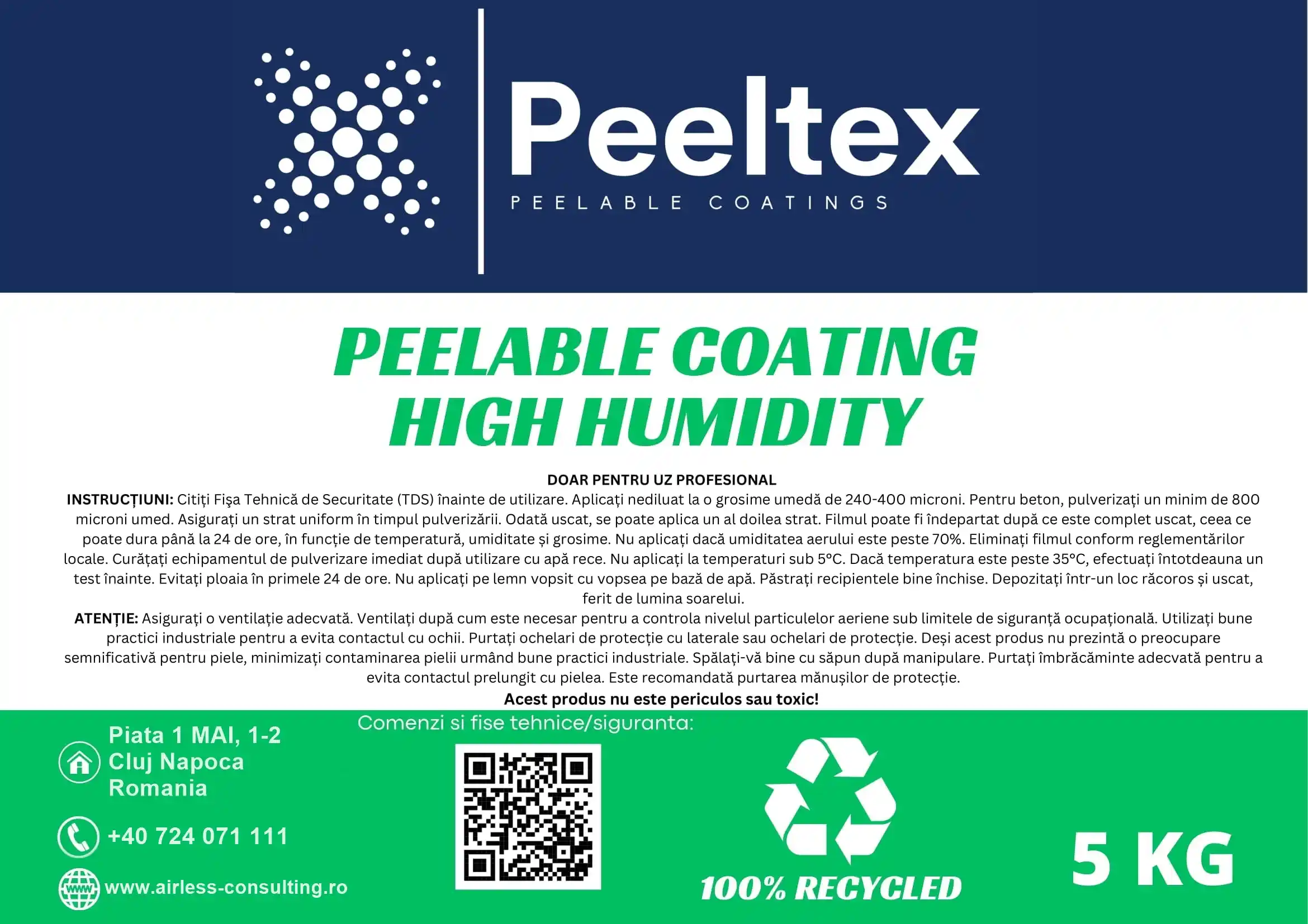 Folie lichida de protectie Impermeabila, PEELTEX High Humidity, 5 kg [2]