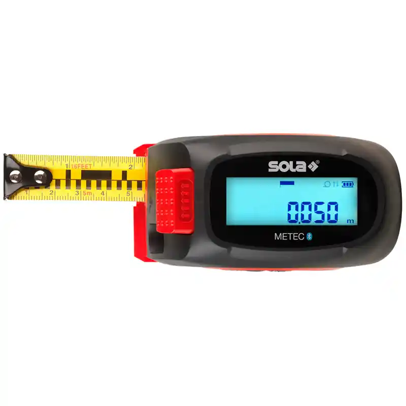 Ruleta digitala METEC, 5m cu telemetru laser 20m, BLUETOOTH, Sola [2]