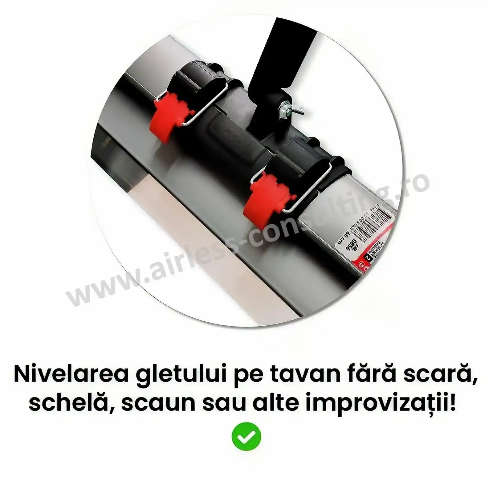 Pachet 4 gletiere 20/40/60/80 cm, OCAI, cu lame de schimb, prelungitor si spaclu [3]