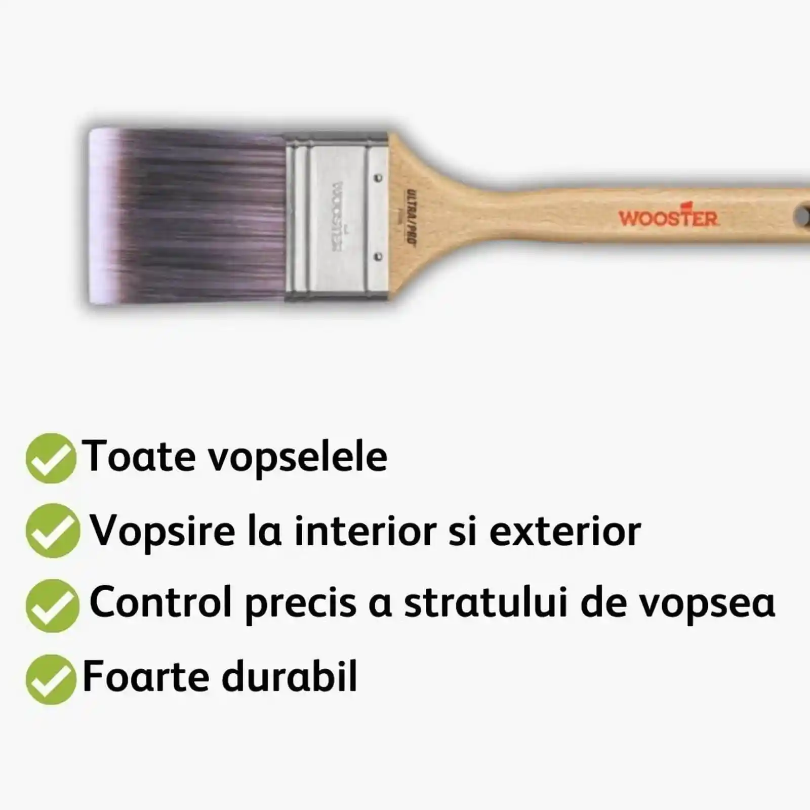 Pensula Ultra Pro Firm, 6.5 cm, Drept, Wooster [3]