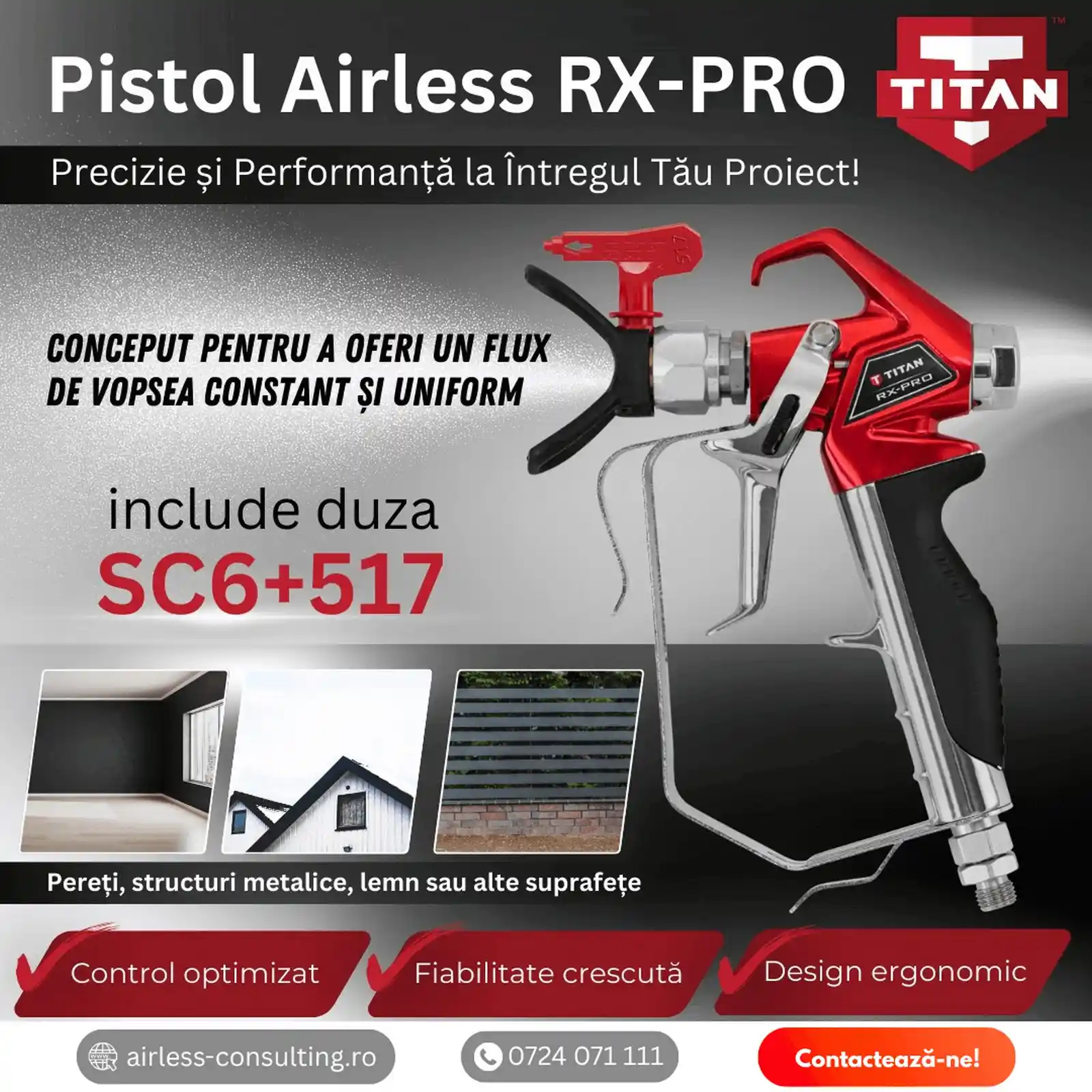 Pistol de zugravit, vopsit, RX PRO, Titan, max. 250 bar [2]