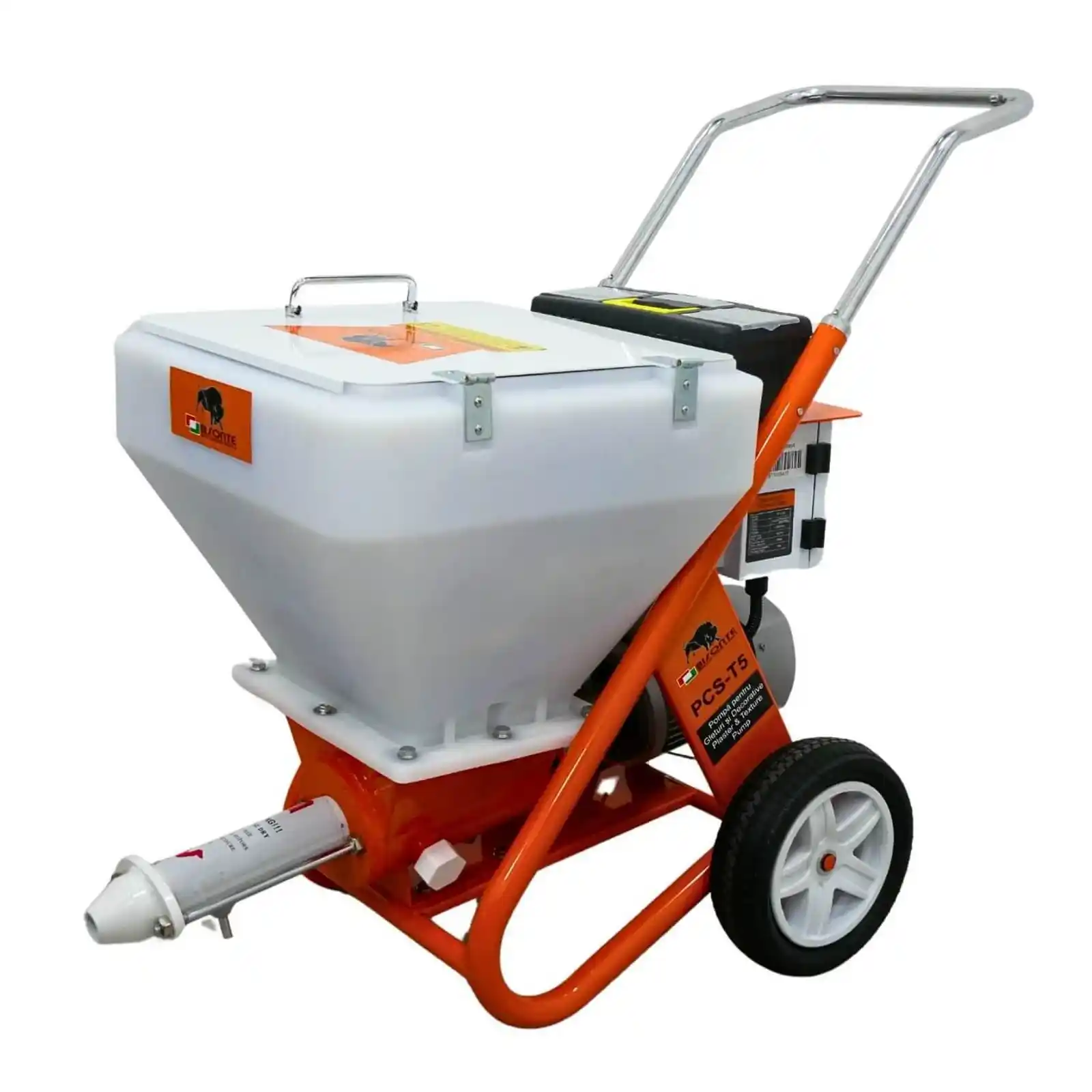 Pompa de glet, decorativa, Bisonte, PCS T5, 15 l/minut, 2.2 kW si compresor inclus [3]