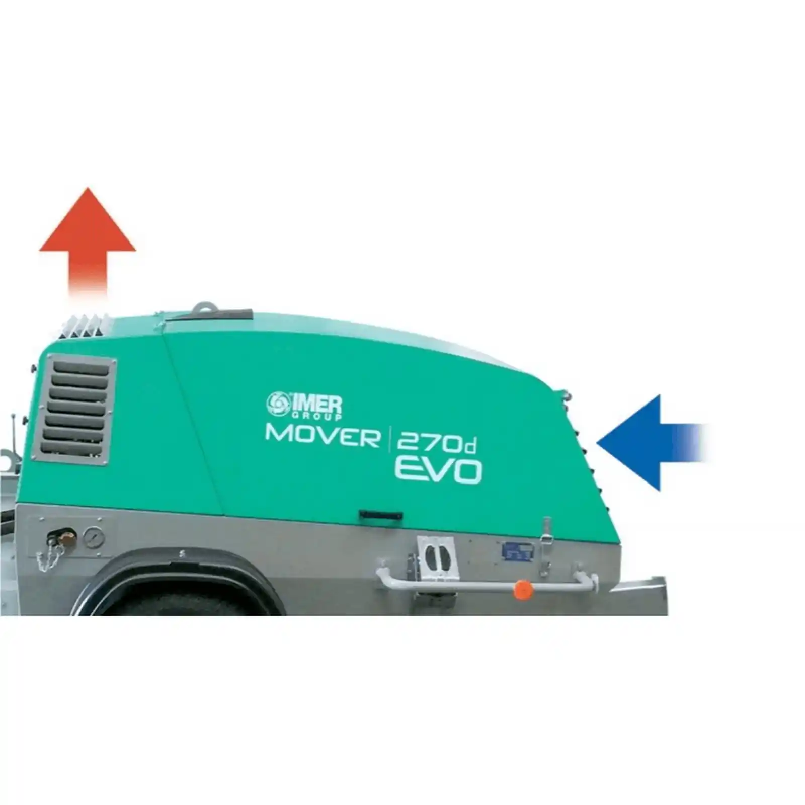 Pompa de sapa semiumeda clasica Mover 270 EVO DBR Diesel 47 cp cu paleta incarcare, remorcabila, cu kit greasare [6]