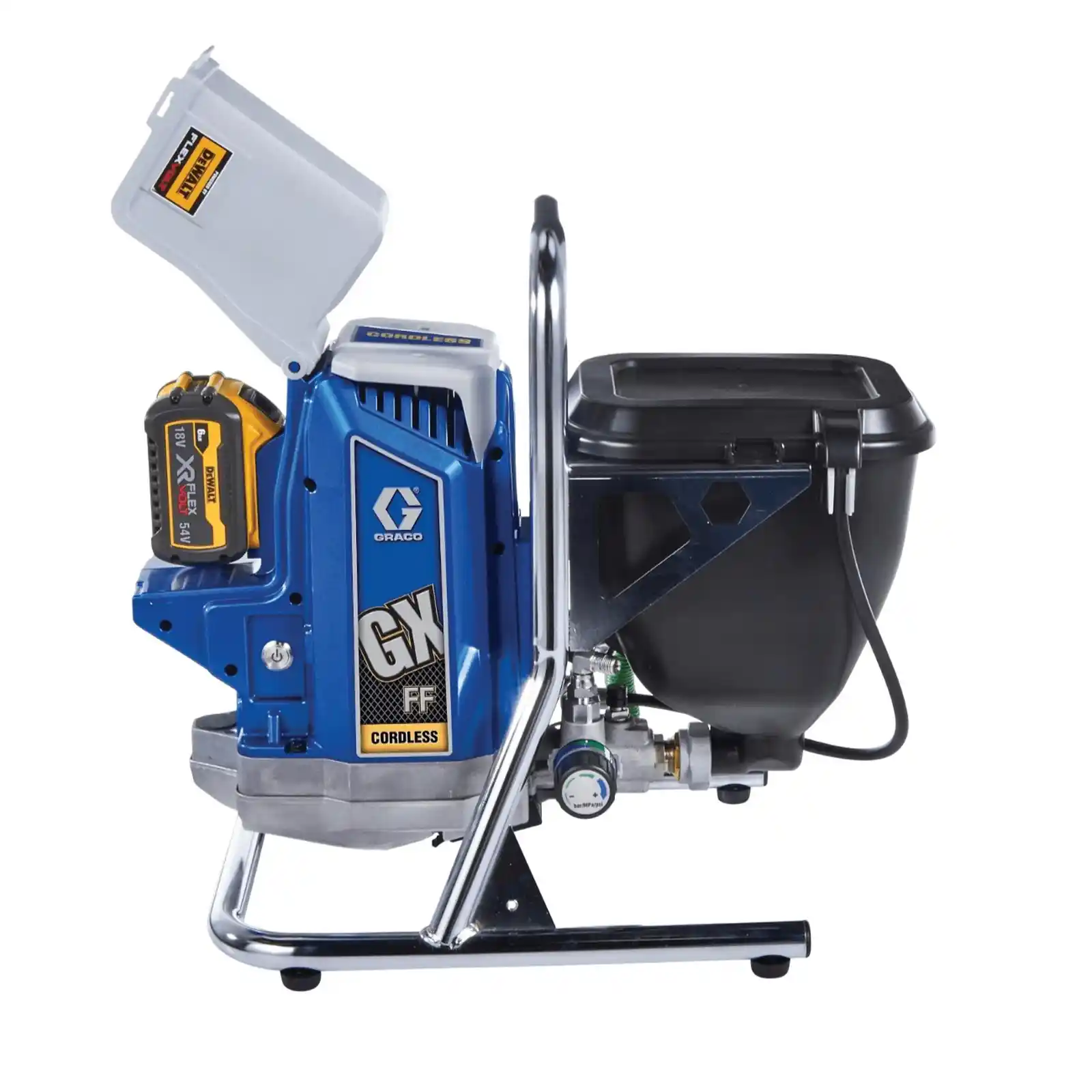 Pompa de zugravit, vopsit, Graco, GX FF 1.5 l/min, cu acumulator DEWALT 18V [2]