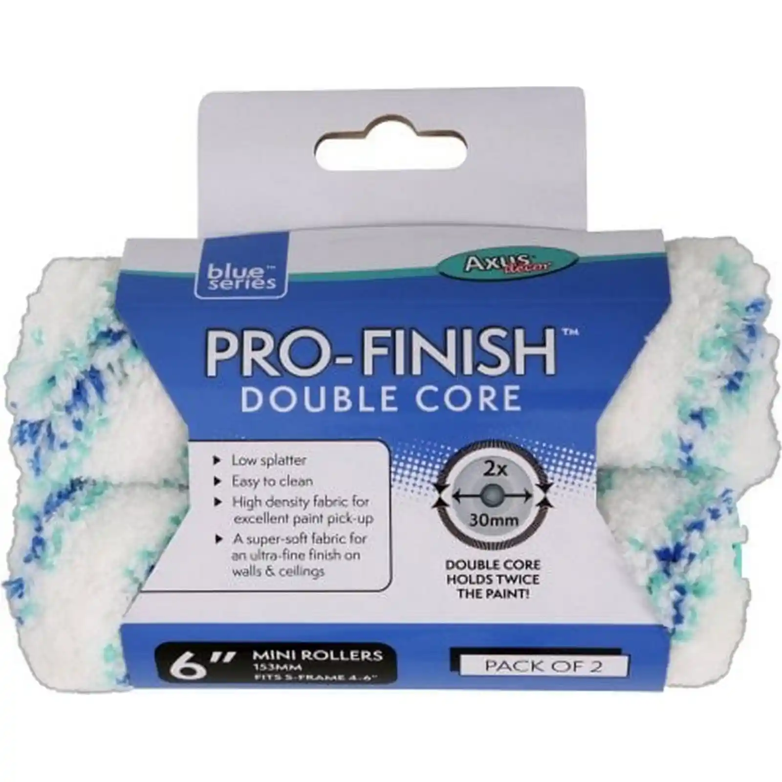 Rola trafalet Pro-Finish, 12 mm nap medii, 12,5 cm; pachet dublu, Axus [2]