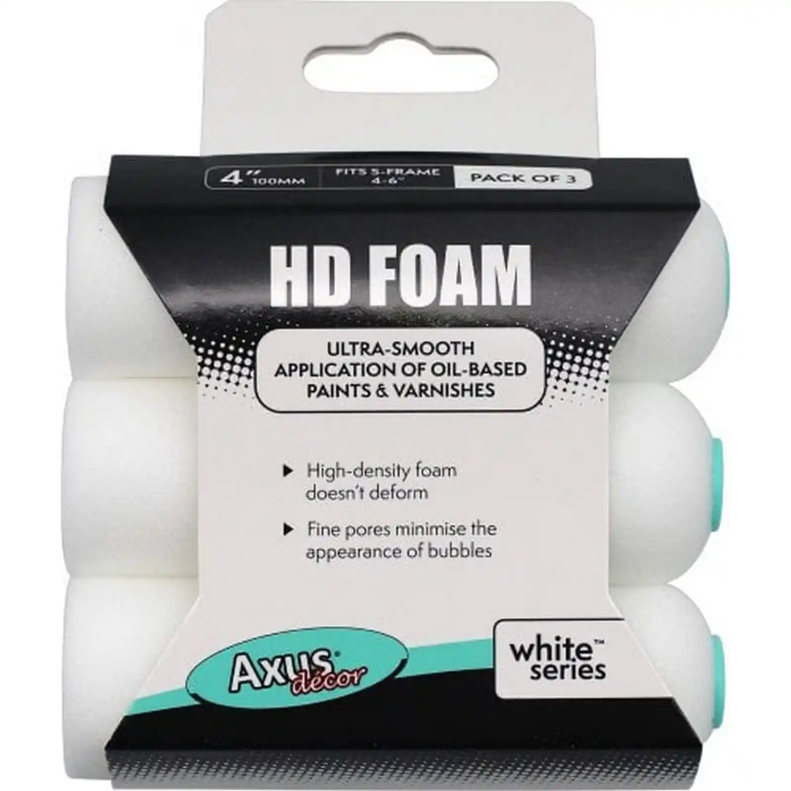 Rola trafalet Pro-Finish HD Foam, 10 cm; pachet Triplu, Axus [2]