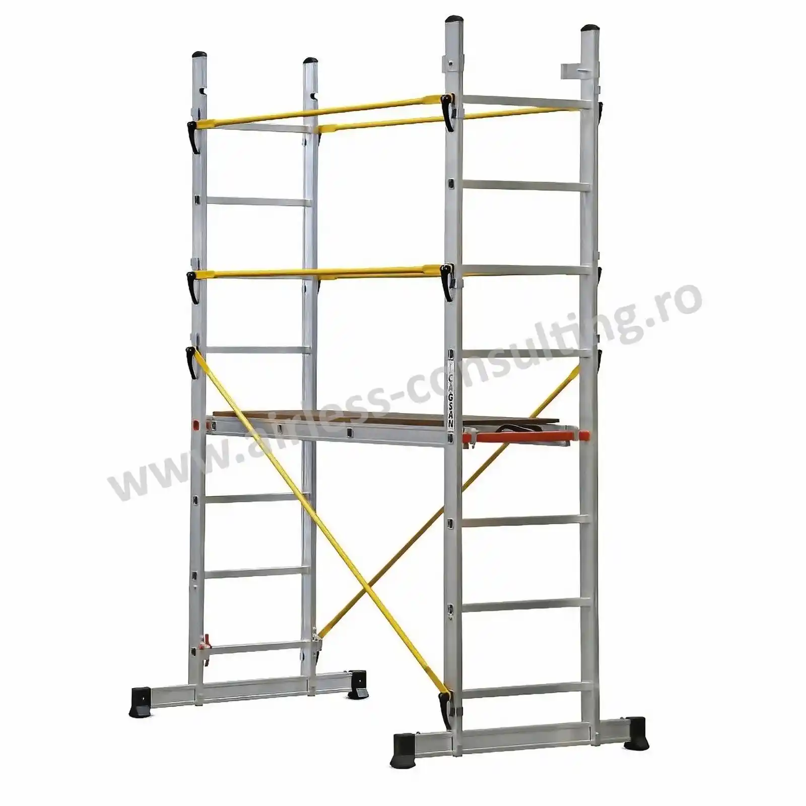 Schela mobila profesionala, aluminiu, TelePL PL002, Bisonte, inaltime 4.4 m [2]