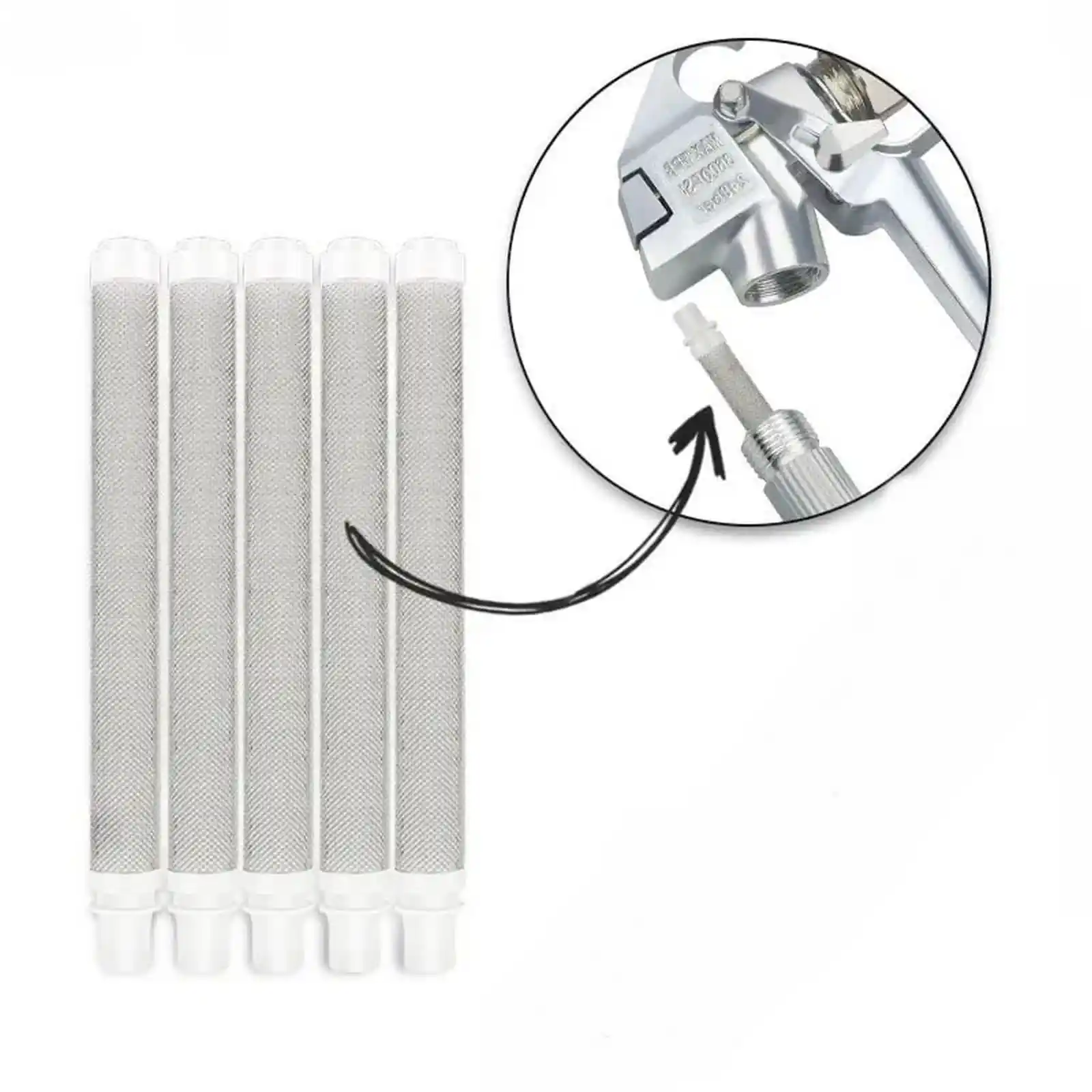 Set filtre cu filet pentru pistol, Titan, 50 mesh, albe 5 buc [3]
