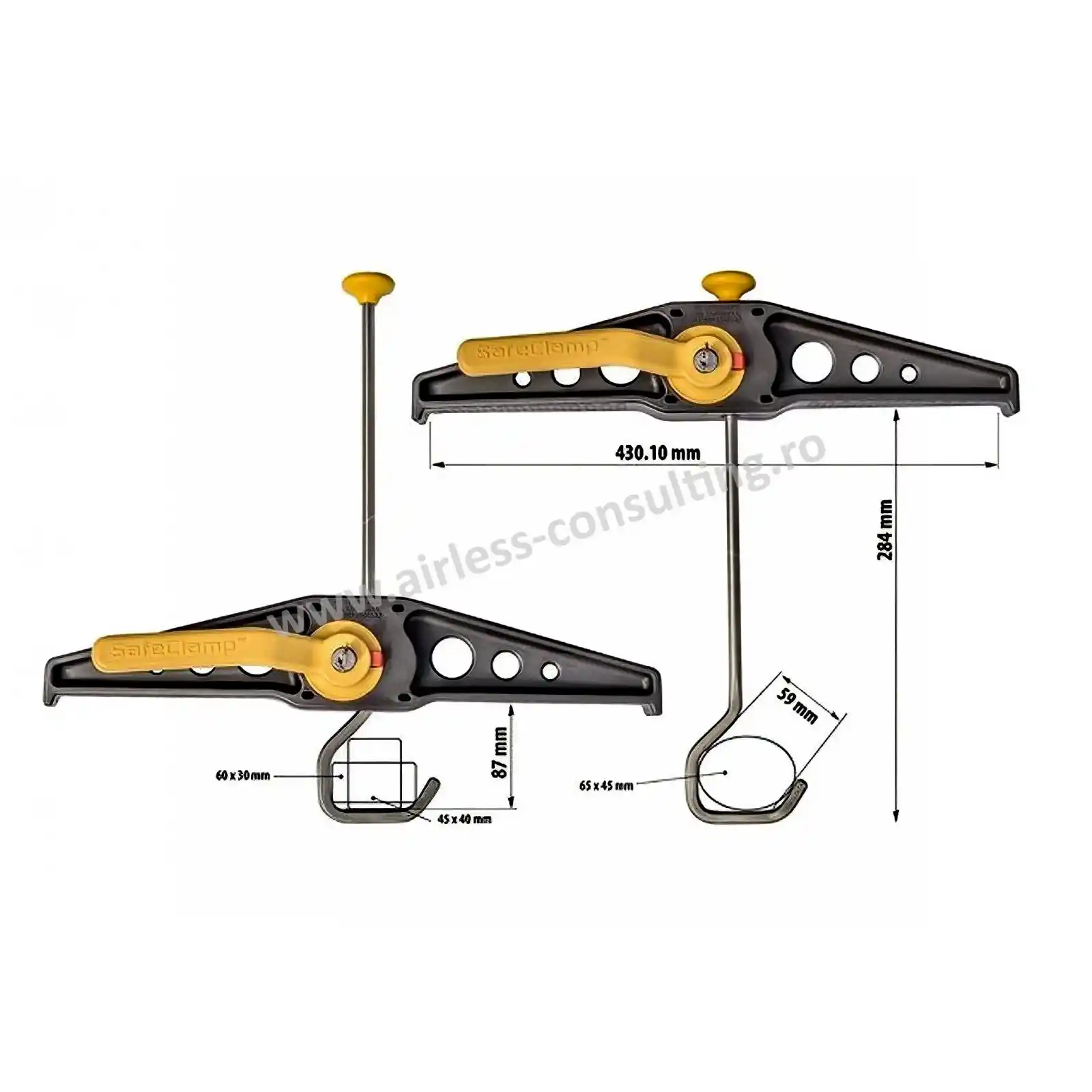 Set sistem de fixare scara pentru porbagaj, suport Rhino, Safe Clamp, RAS21, 2 buc/set [2]