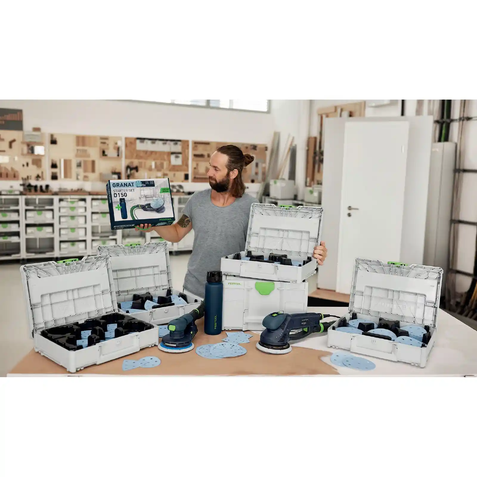 Set smirghel GRANAT D150 + sticla, Festool pentru bauturi, cu capacitatea de 1 litru GRATUIT [4]