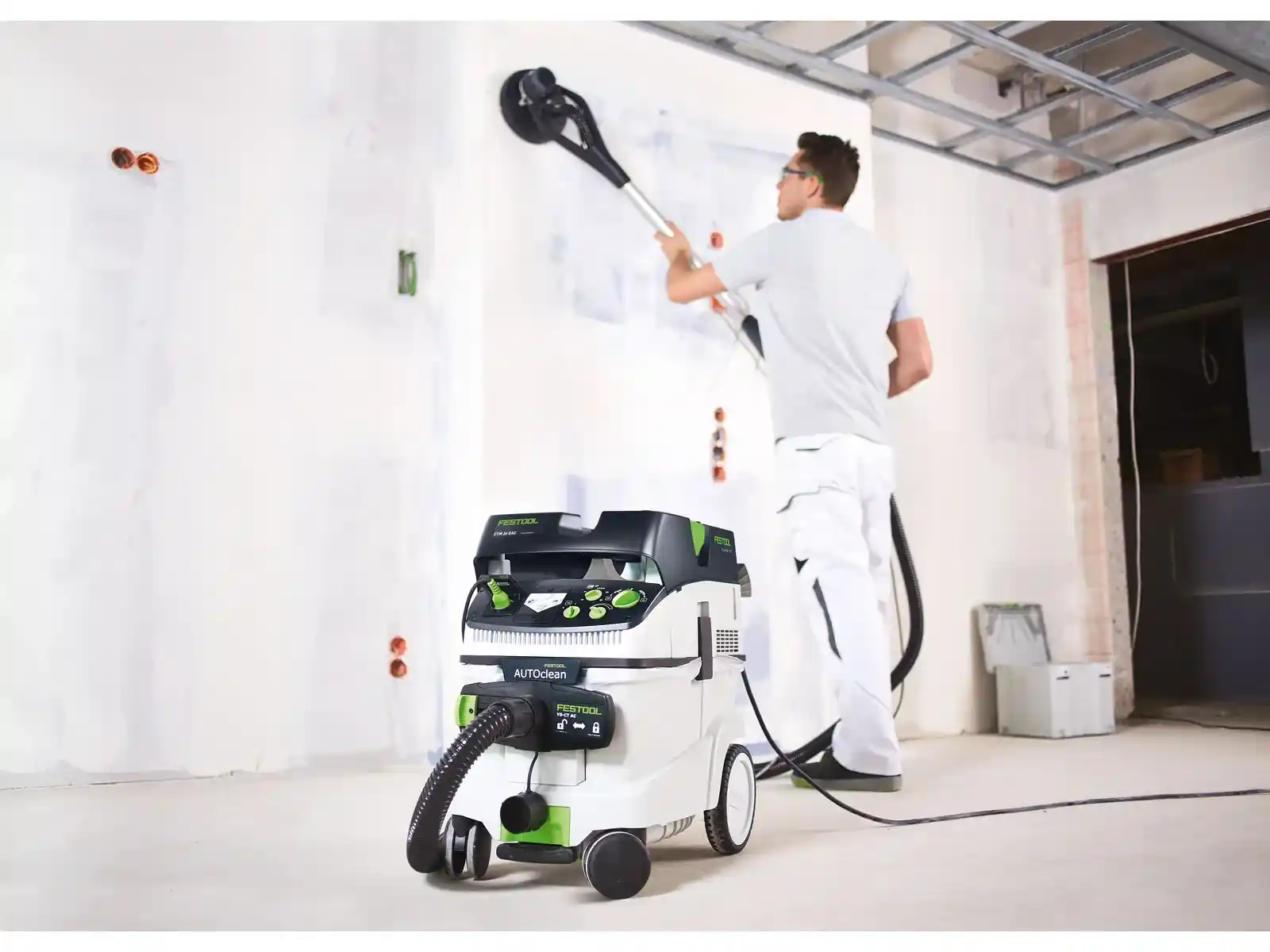 Slefuitor glet, girafa Festool LHS E 225 PLANEX + Aspirator CTL 26 E AC RENOFIX CLEANTEC, Festool [9]