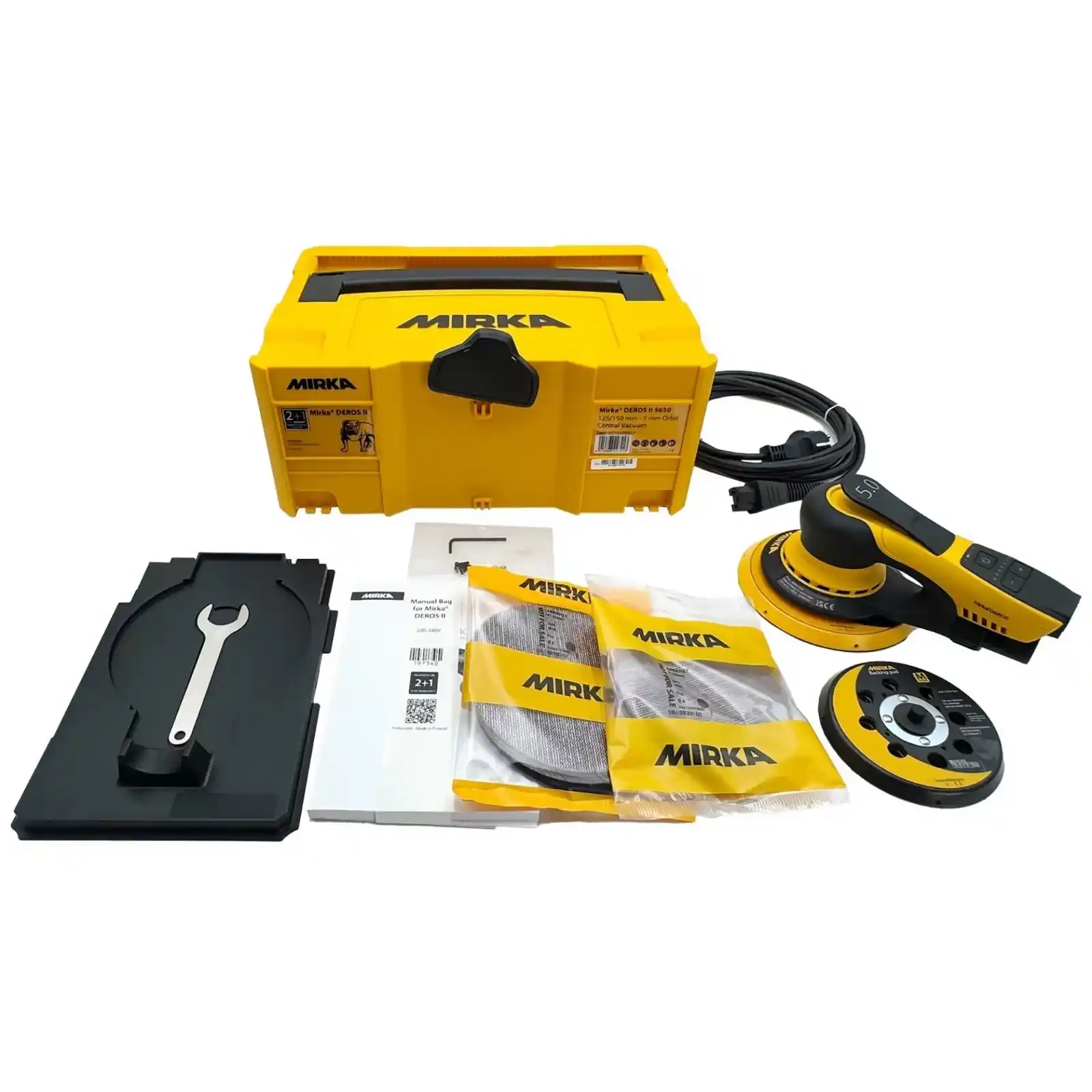 Slefuitor orbital Mirka DEROS II 5650 125/150mm Orbit 5.0 cu cutie [2]
