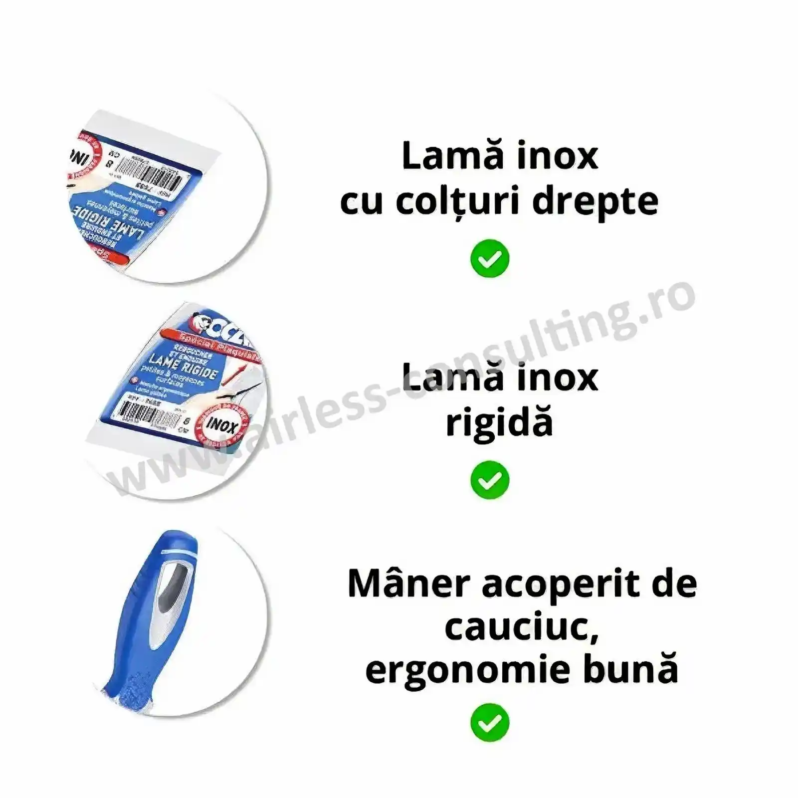 Spaclu clasic 10 cm, OCAI, lama inox rigida [2]