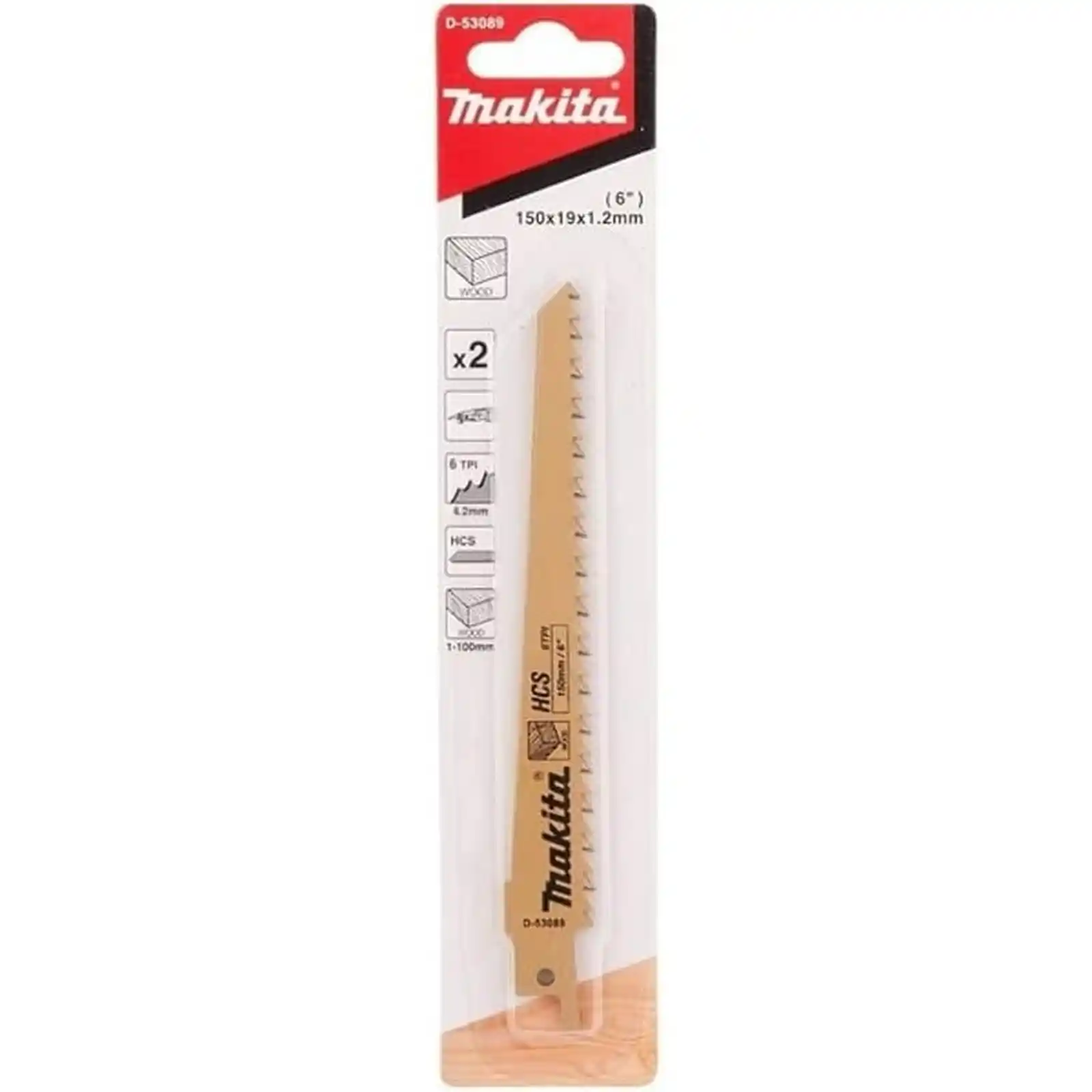 Accesorii Makita - Set 2 bucati, Panza sabie LEMN 6X152, Makita