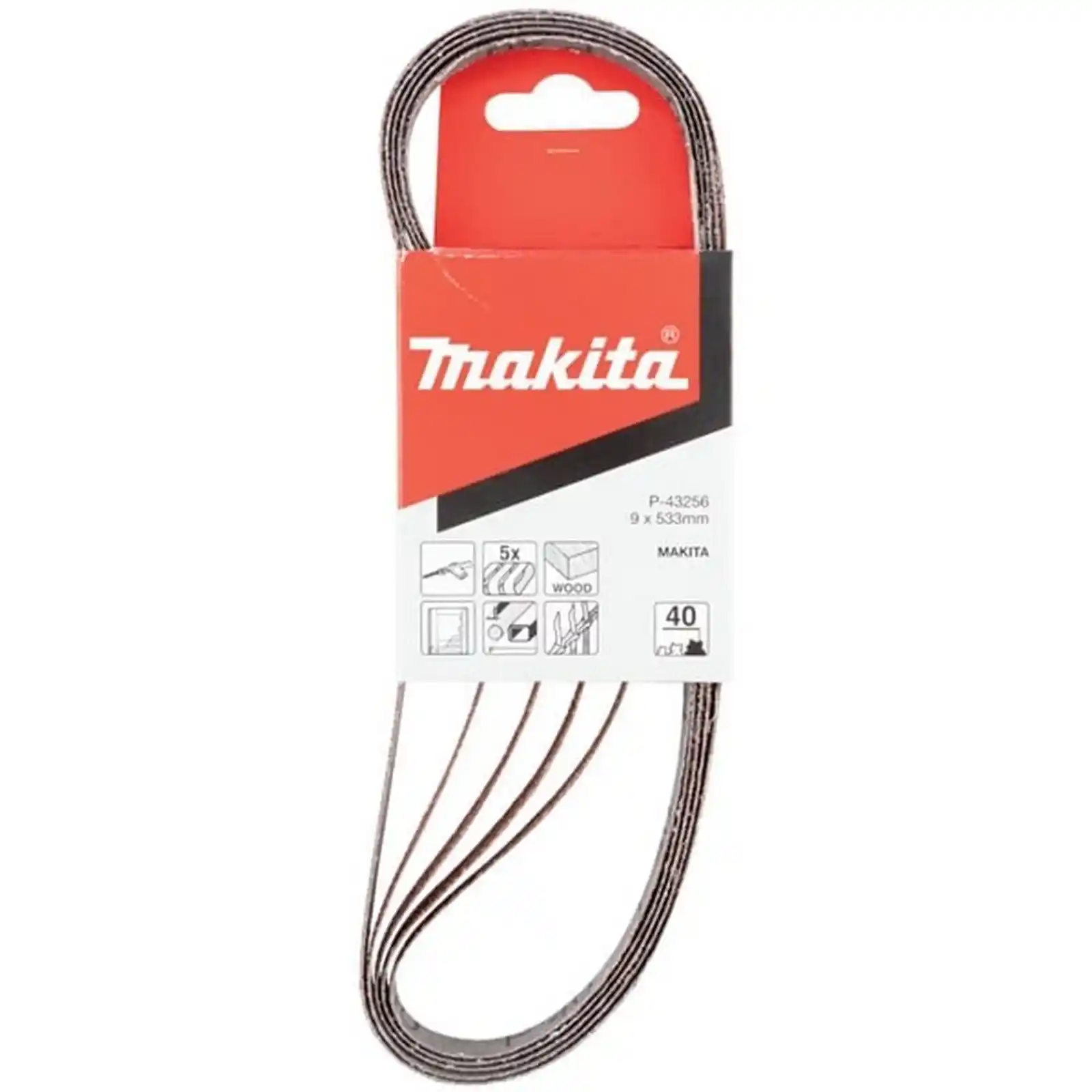 Abrazive Makita - Set 5 bucati BANDA SLEFUIT METAL/LEMN,40 9X533, Makita