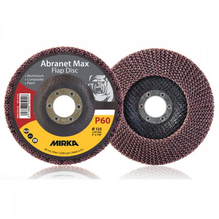 Unelte si scule Mirka - Abraziv Abranet Max Flap Disc, diametru 125mm, T29 ALOX, 80, 10 bucati/pachet, Mirka