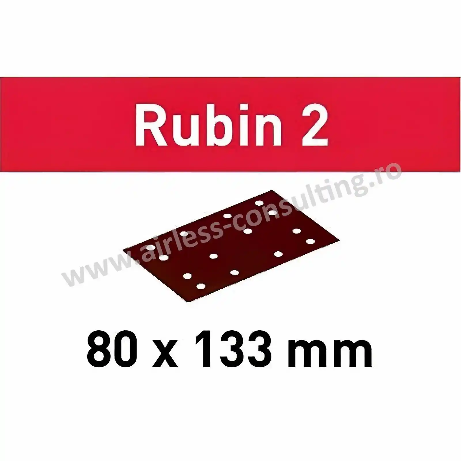 Foaie abraziva (smirghel) Rubin - Abrazive Rubin, 2 80x133, P100 RU/50, Festool