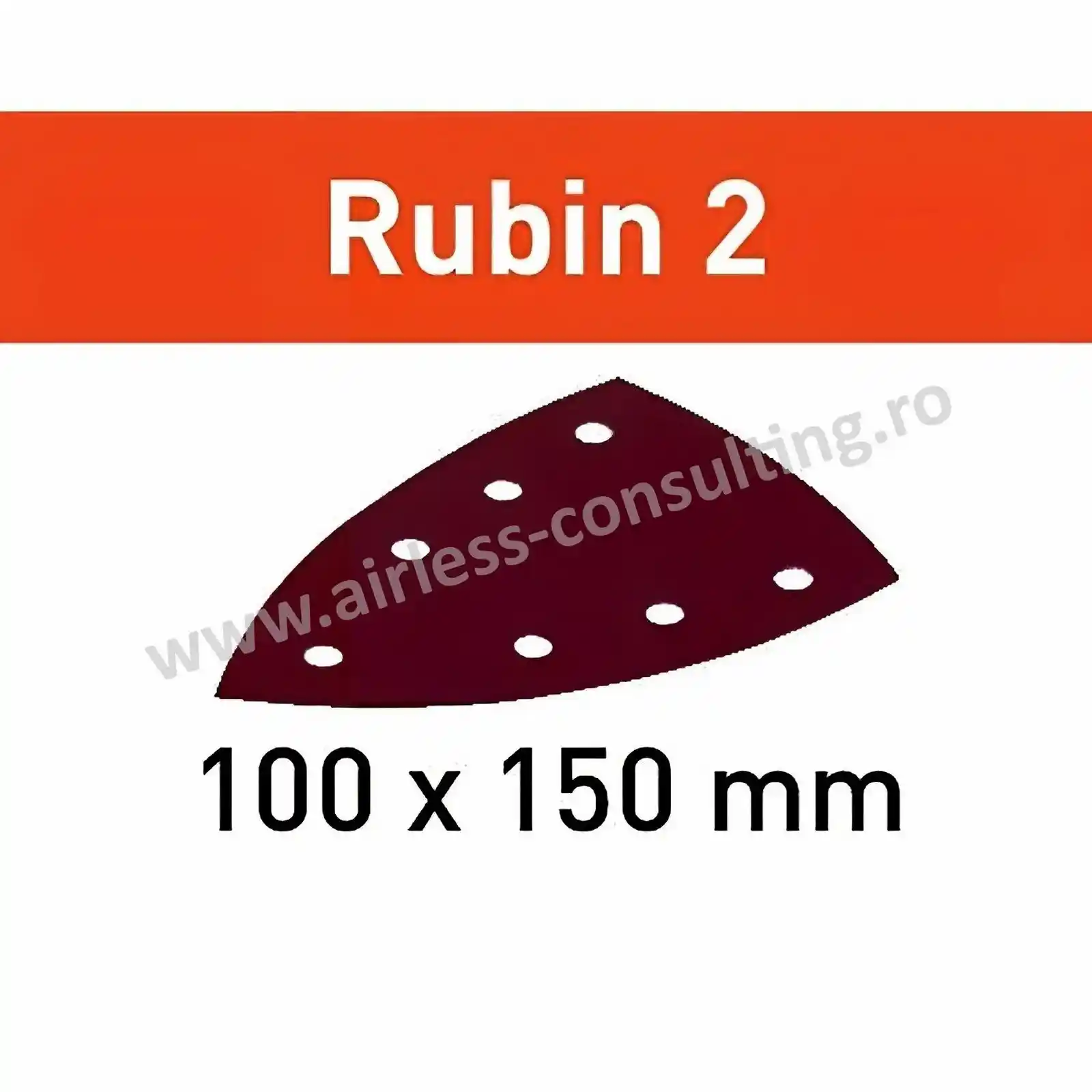Foaie Abraziva Rubin pentru slefuitor Delta - Abrazive Rubin, 2 Delta, P60 RU/50, Festool