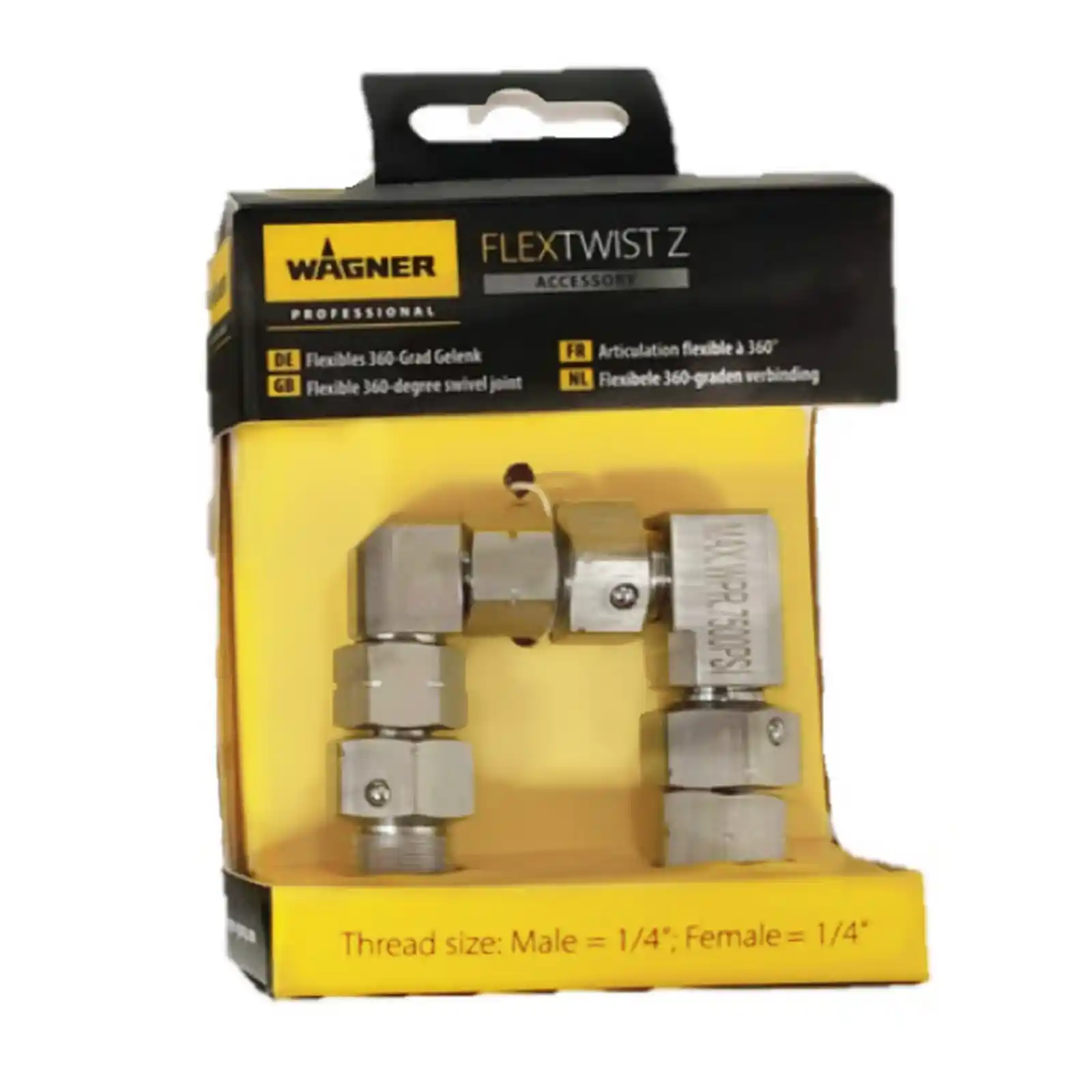 Adaptor rotativ FlexTwist Z, Wagner, intre pistol si furtun airless, 360°, 1/4" [4]