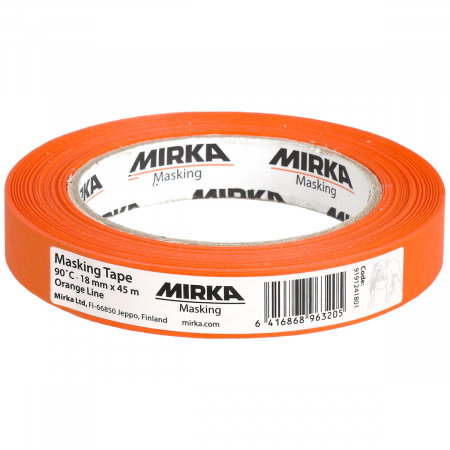 Promotii si oferte - Banda de mascare 90˚C, linie portocalie 18mm x45m, 48 buc/pachet, Mirka
