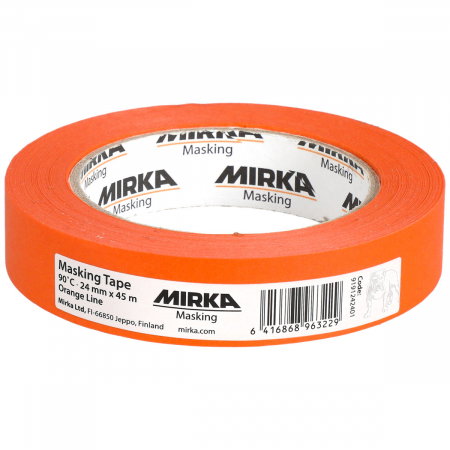 Promotii si oferte - Banda de mascare 90˚C, linie portocalie 24mm x45m, 36 buc/pachet, Mirka