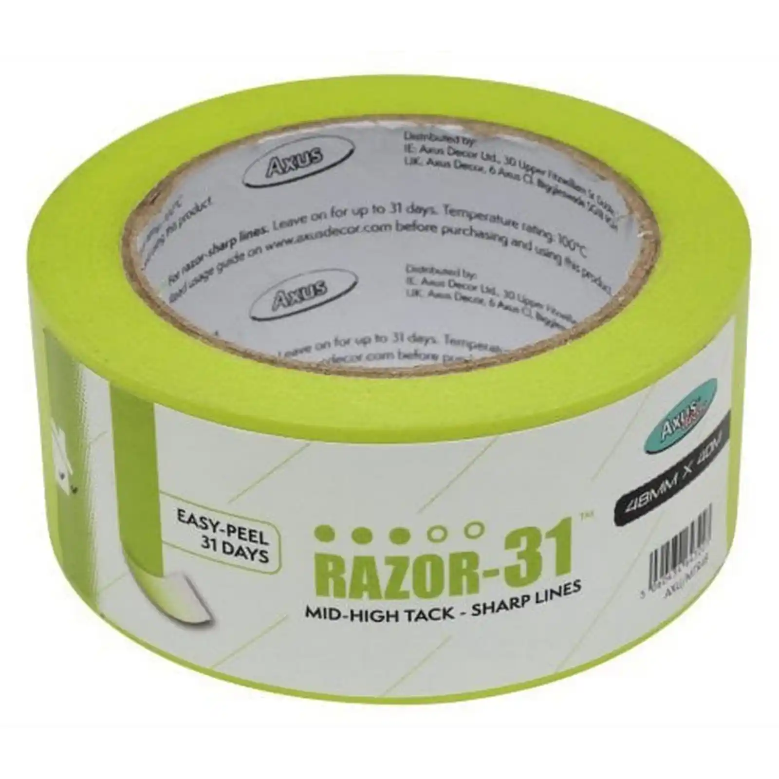Mascare si Protectie - Banda Razor-31 pentru linii precise, Adezivitate Medie-Ridicata, 48 mm x 40 m, Axus