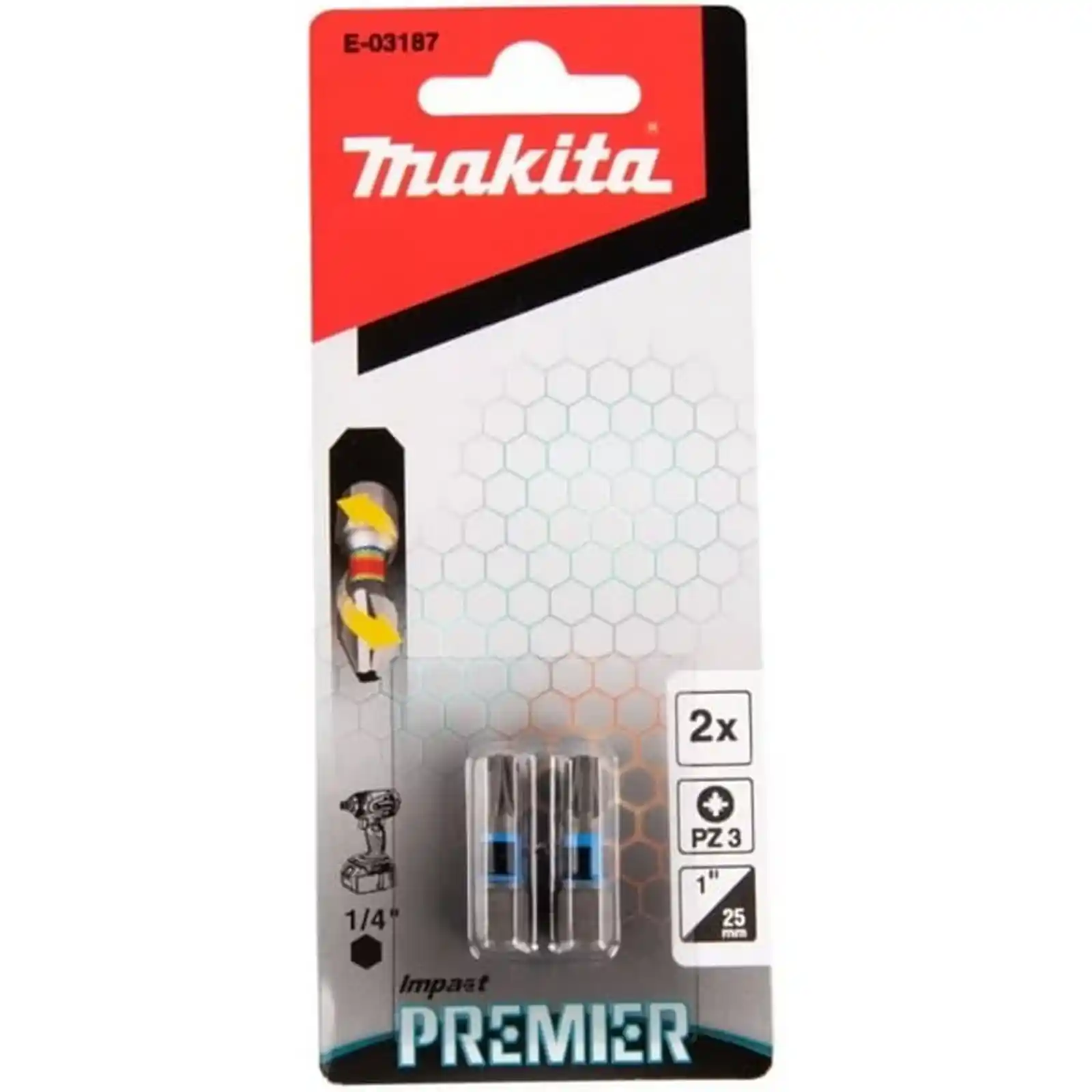 Bit pentru insurubat Makita - BIT IMPACT PREMIER(C-FORM) PZ3-25MM 2BUC, Makita
