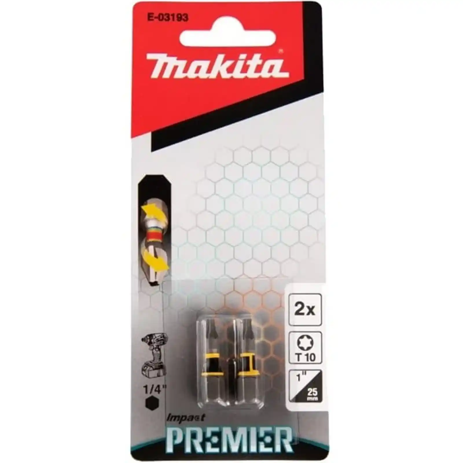 Bit pentru insurubat Makita - BIT IMPACT PREMIER(C-FORM) T10-25MM 2BUC, Makita