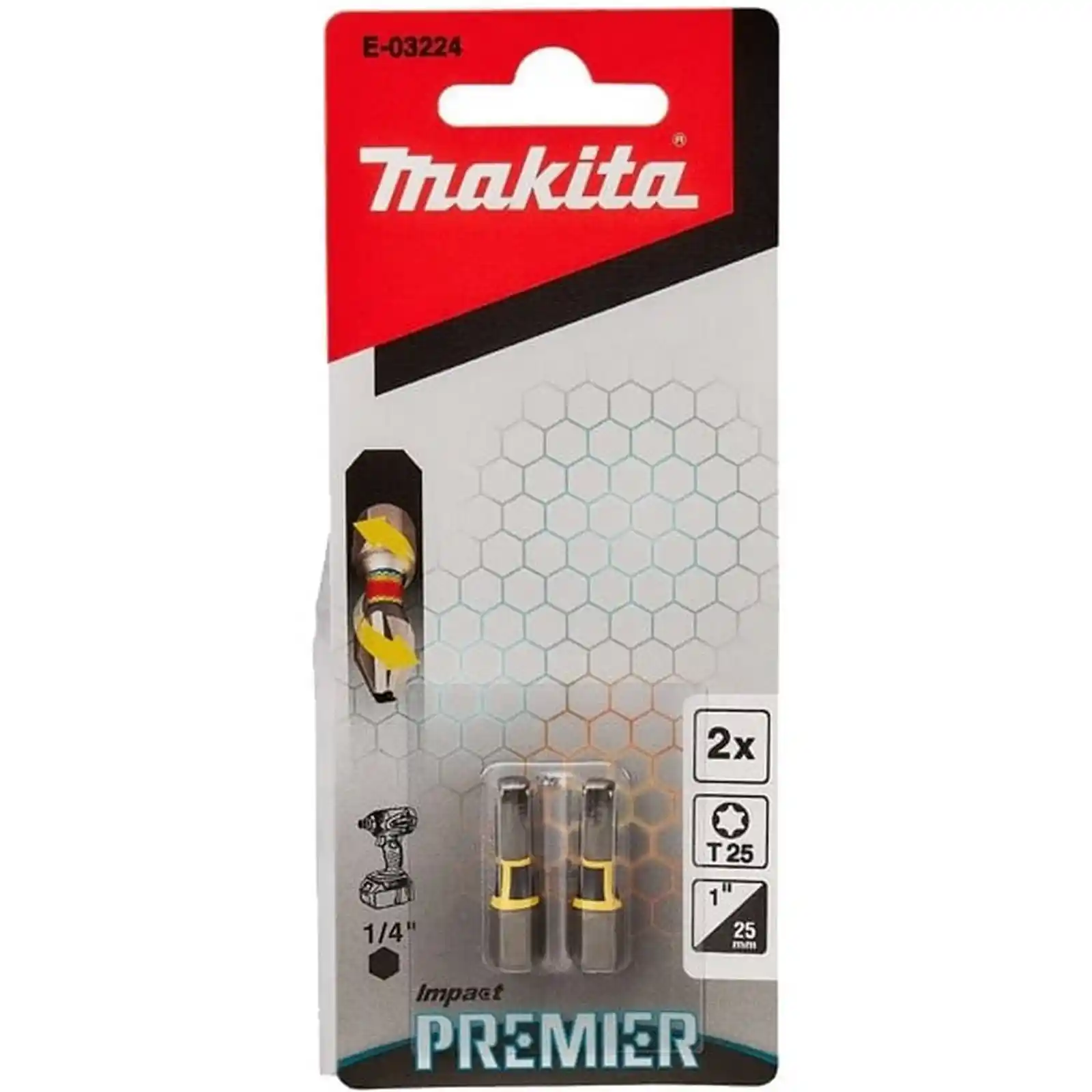 Bit pentru insurubat Makita - BIT IMPACT PREMIER(C-FORM) T25-25MM 2BUC, Makita