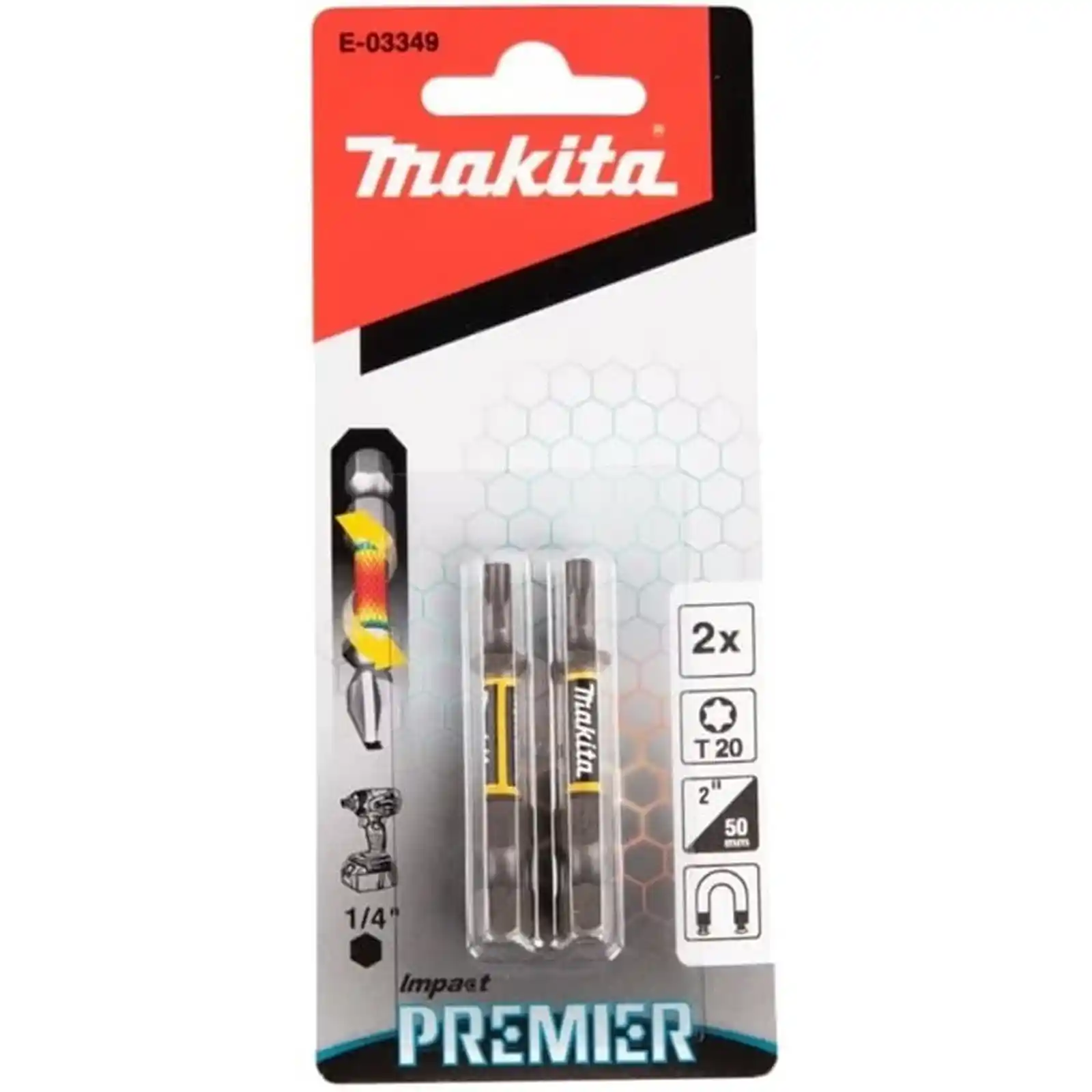 Bit pentru insurubat Makita - BIT IMPACT PREMIER(E-FORM) T20-50MM 2BUC, Makita