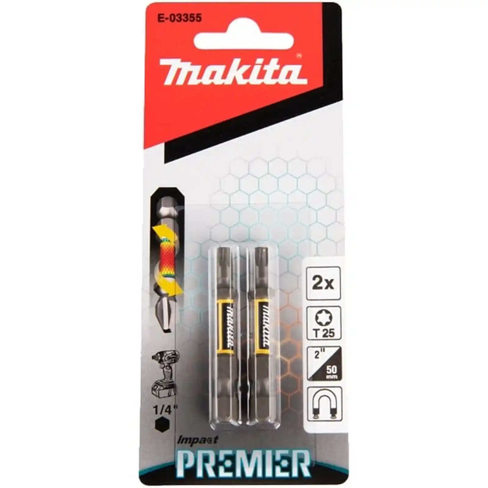 Bit pentru insurubat Makita - BIT IMPACT PREMIER(E-FORM) T25-50MM 2BUC, Makita