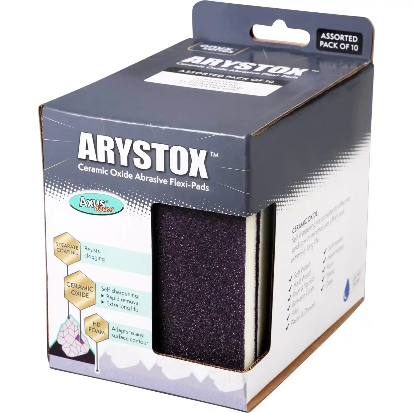 Promotii si oferte - Bureti abrazivi Arystox Flexi-Pads, Asortat, Pachet de 10, Axus