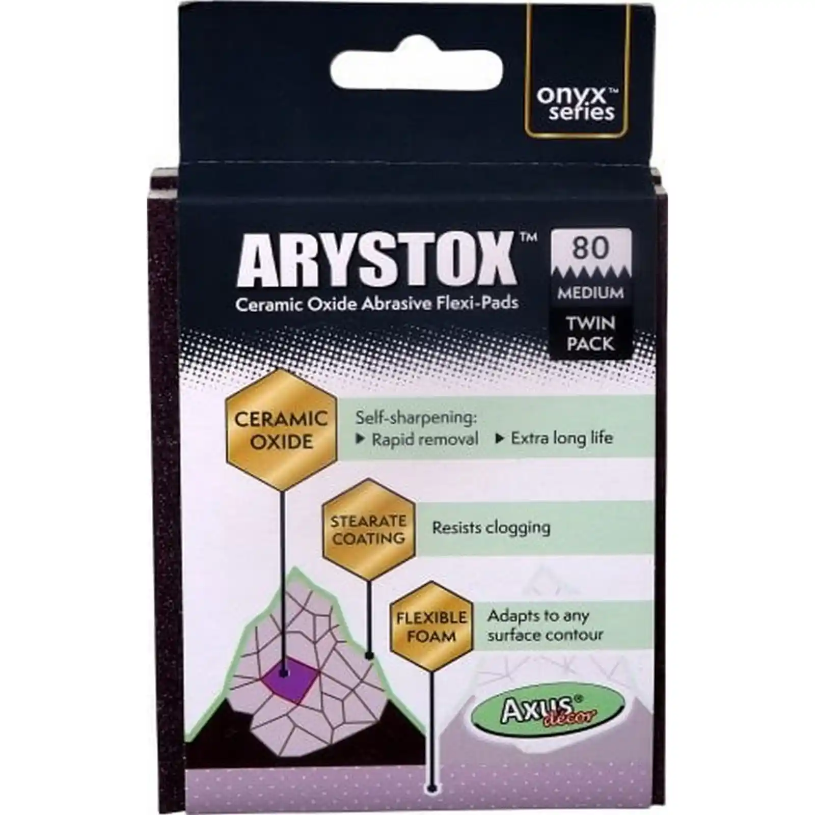 Promotii si oferte - Bureti abrazivi Arystox Flexi-Pads, P80, Pachet dublu, Axus