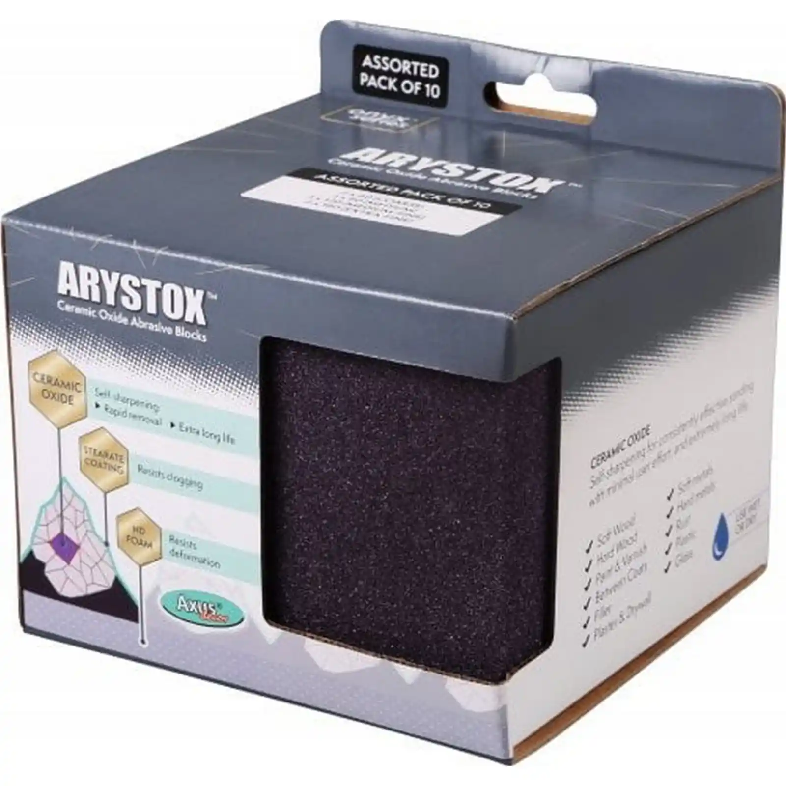 Promotii si oferte - Bureti abrazivi Arystox HD Blocks, Asortat, Pachet de 10, Axus