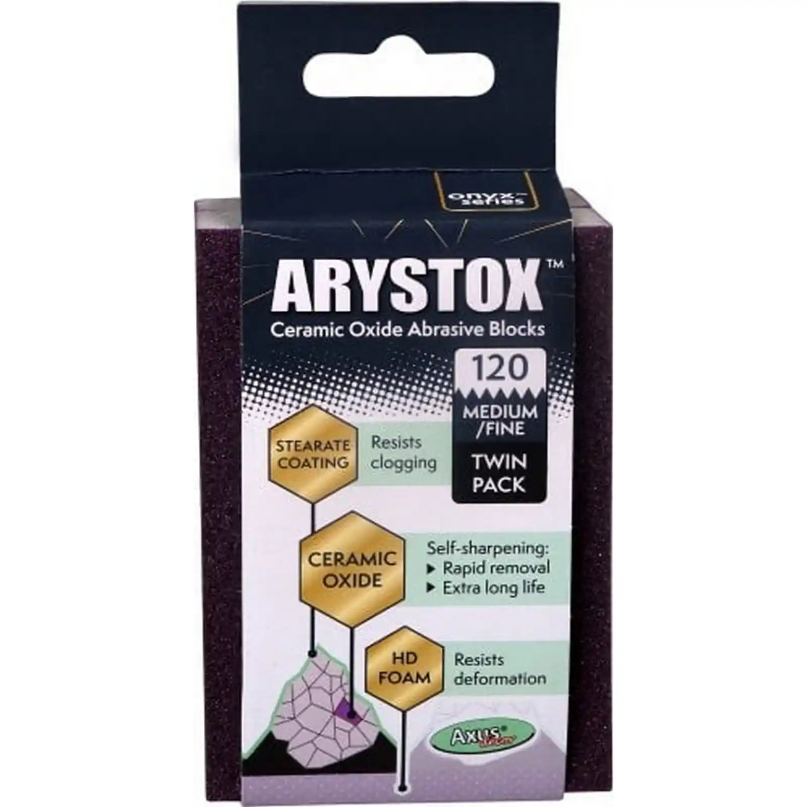 Promotii si oferte - Bureti abrazivi Arystox HD Blocks, P120, Pachet dublu, Axus