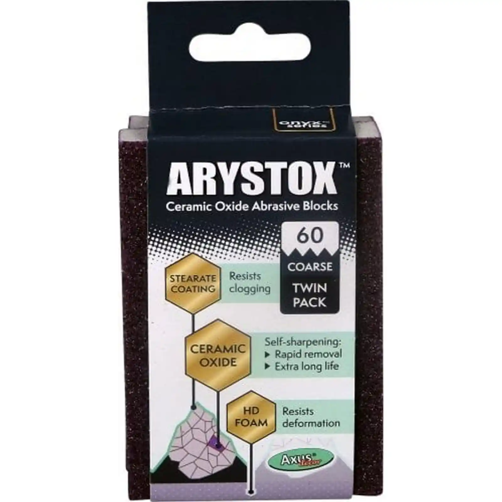 Promotii si oferte - Bureti abrazivi Arystox HD Blocks, P60, Pachet dublu, Axus