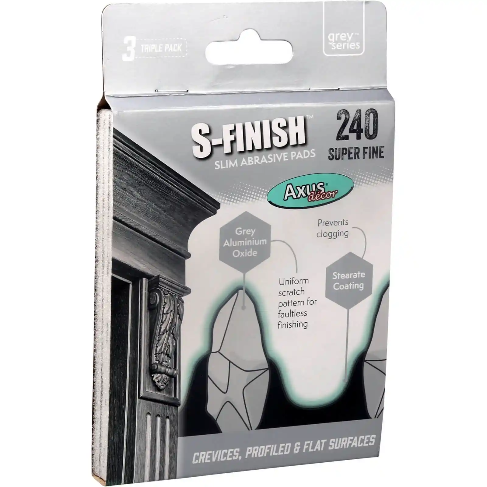 Bureti abrazivi subtiri S-Finish, super-fin, Pachet triplu, Axus [1]