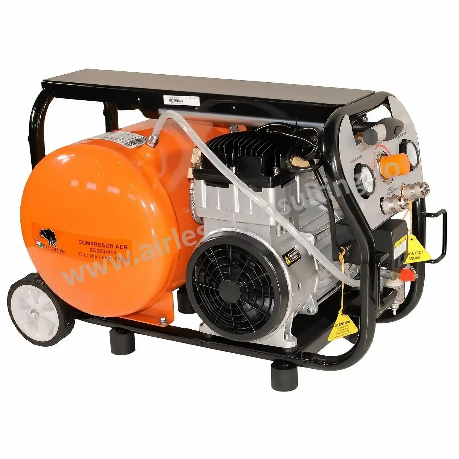 Utilaje profesionale constructii - Compresor aer cu piston, SC020 015, fara ulei, debit aer 206 l/min, 8 bar, 230V