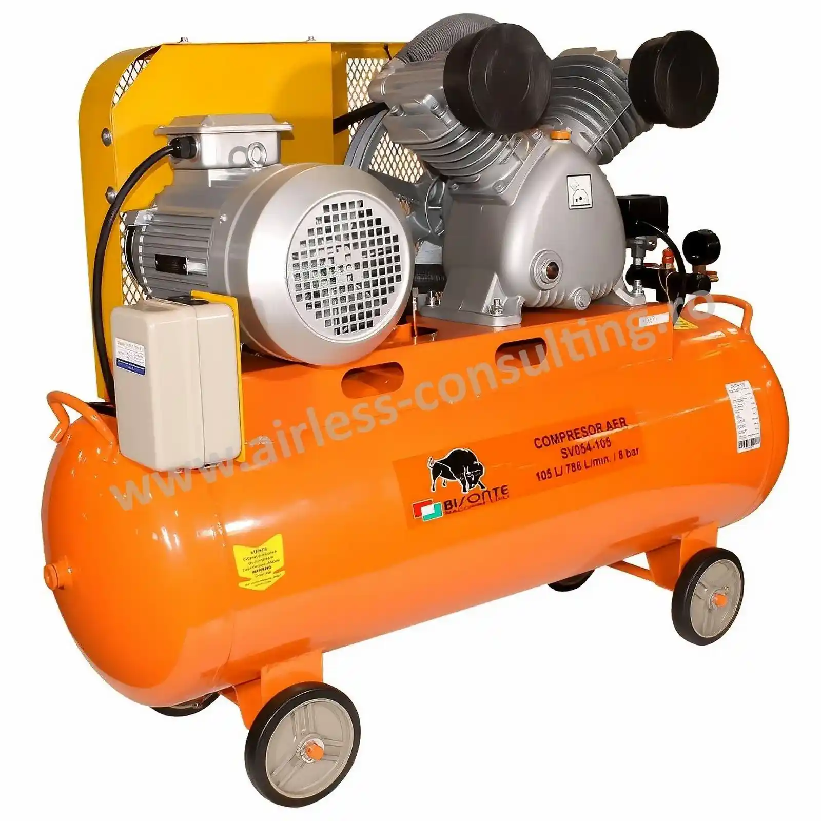 Utilaje profesionale constructii - Compresor aer cu piston, SV054 105, cu ulei, debit aer 786 l/min, 8 bar, 400V