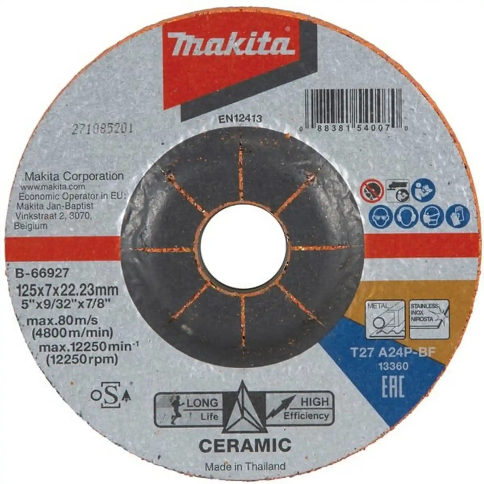 Accesorii Makita - DISC ABRAZIV GRAN CERAMICA 125x7.0x22.23, Makita