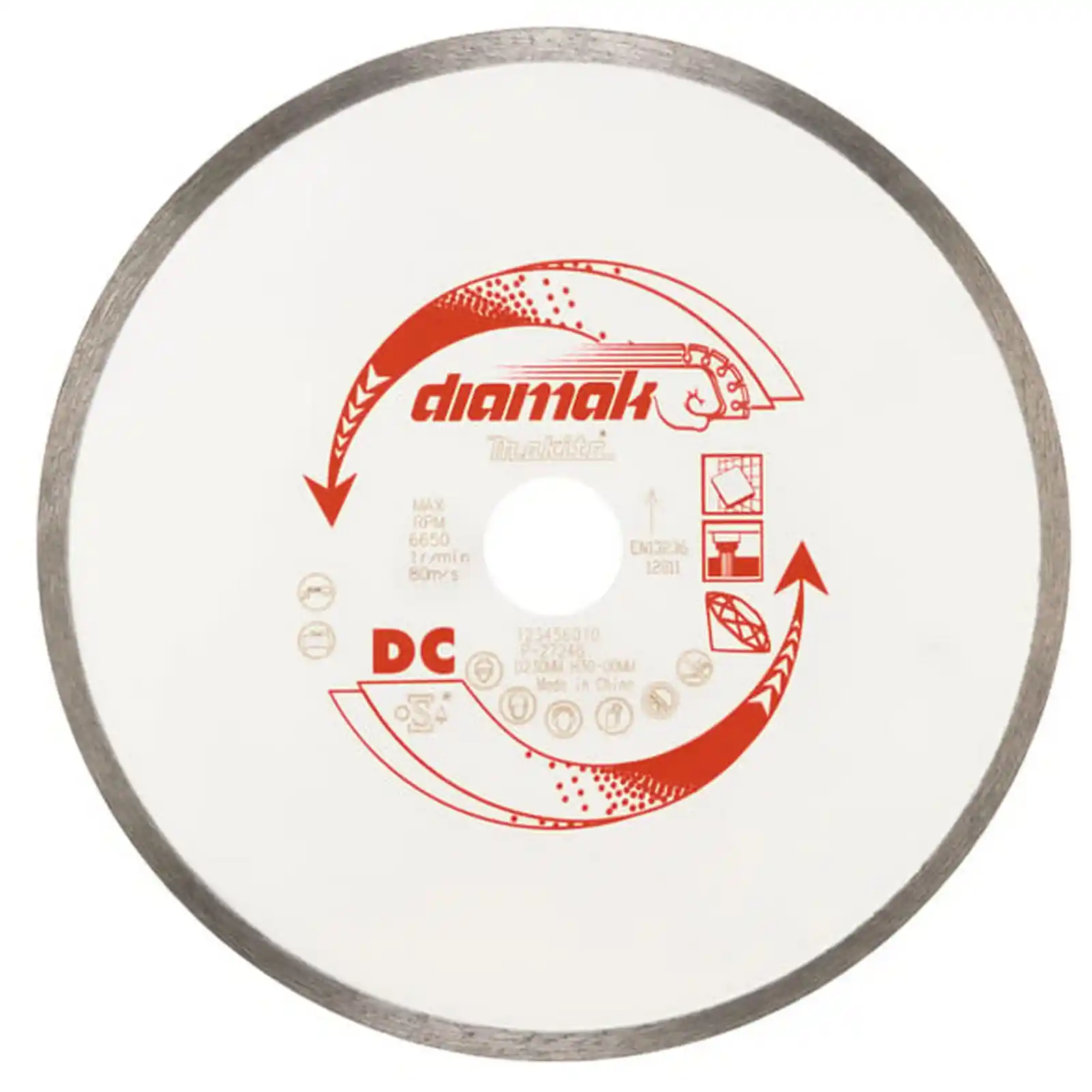 Abrazive debitare taiere diamantata - Disc diamantat DIAMAK GRESIE 230mm X30/25, 4mm, Makita