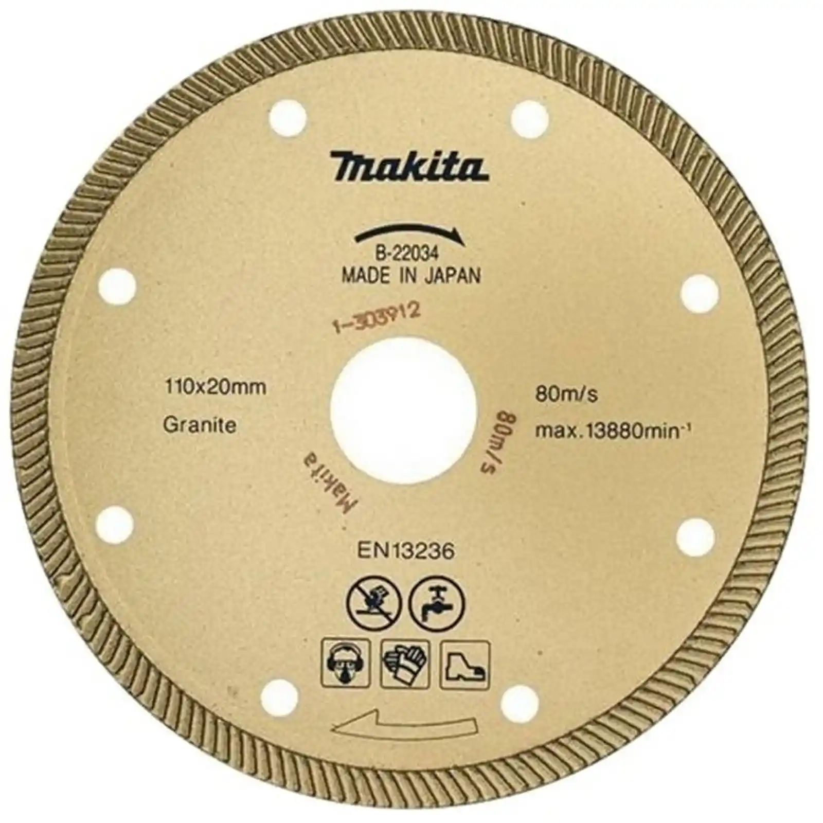 Discuri si accesorii polizoare Makita - DISC DIAMANTAT 110X20 (WET), Makita