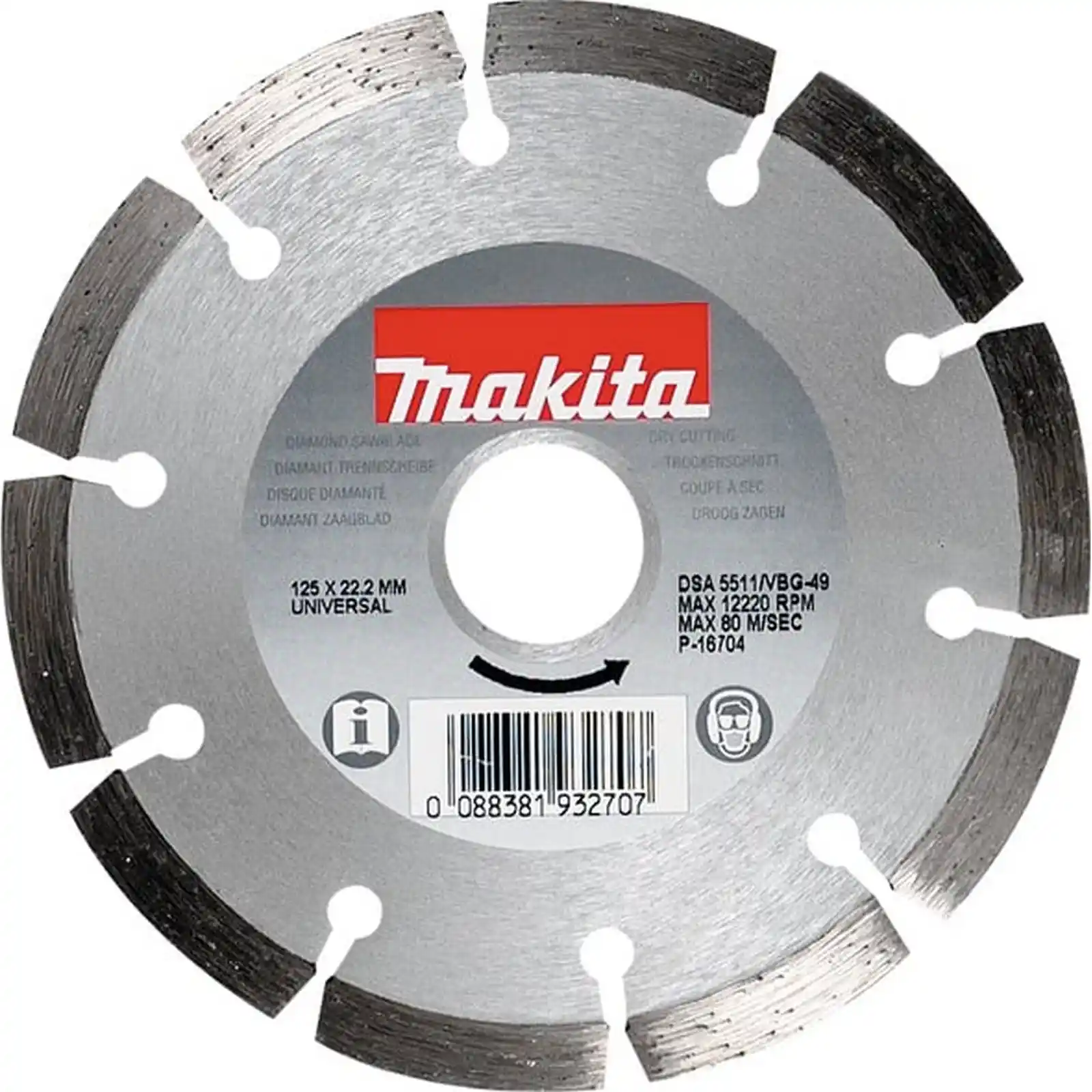 Abrazive debitare taiere diamantata - Disc diamantat, 115mm, BETON MARMURa S.NORMAL, Makita