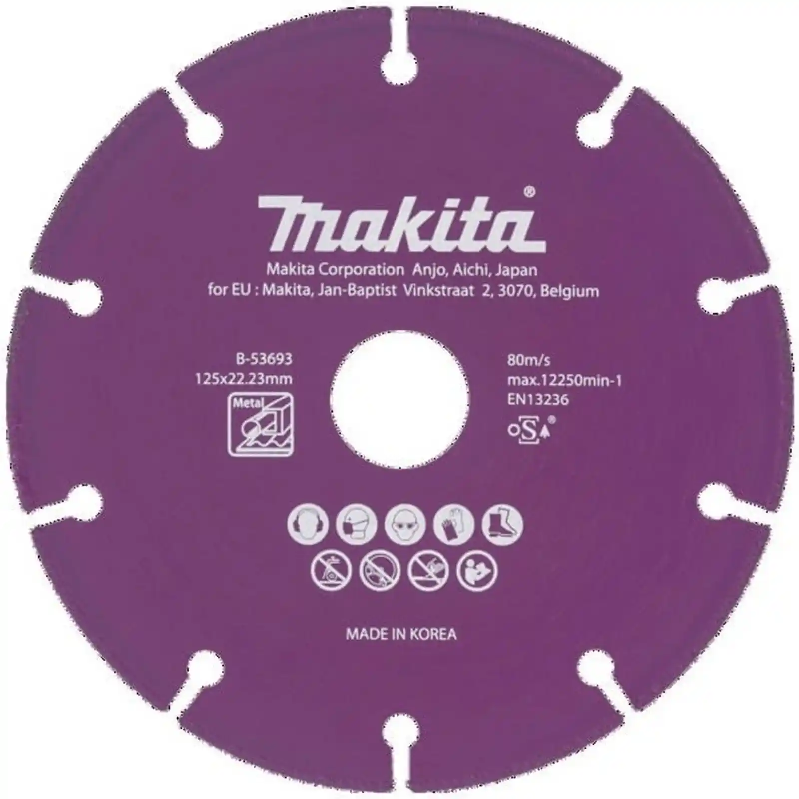 Discuri si accesorii polizoare Makita - DISC DIAMANTAT METAL PVC 125X22X1.5, Makita