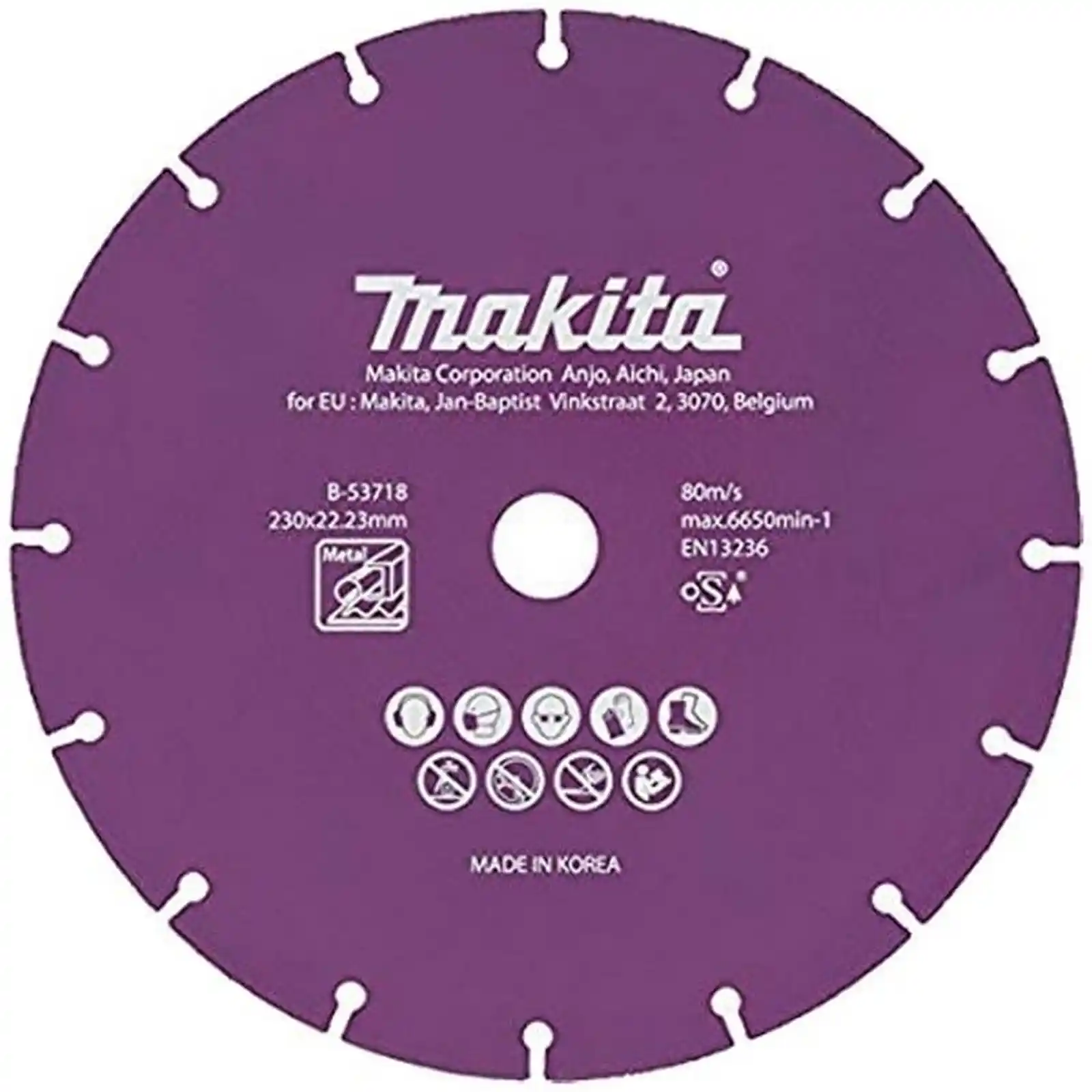 Discuri si accesorii polizoare Makita - DISC DIAMANTAT METAL PVC 230X22X1.5, Makita