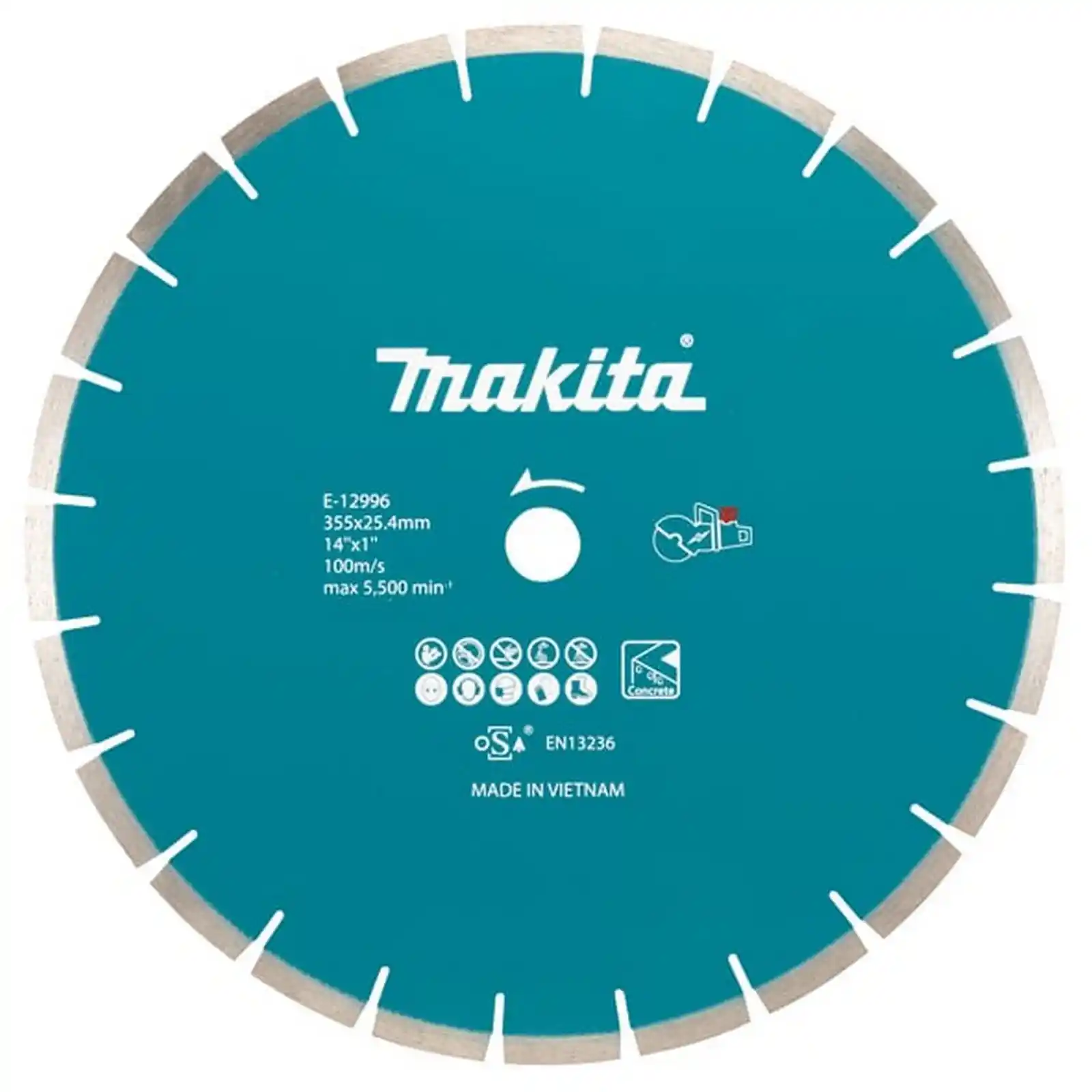 Accesorii diverse - Disc diamantat segmentat 355 mm, Makita