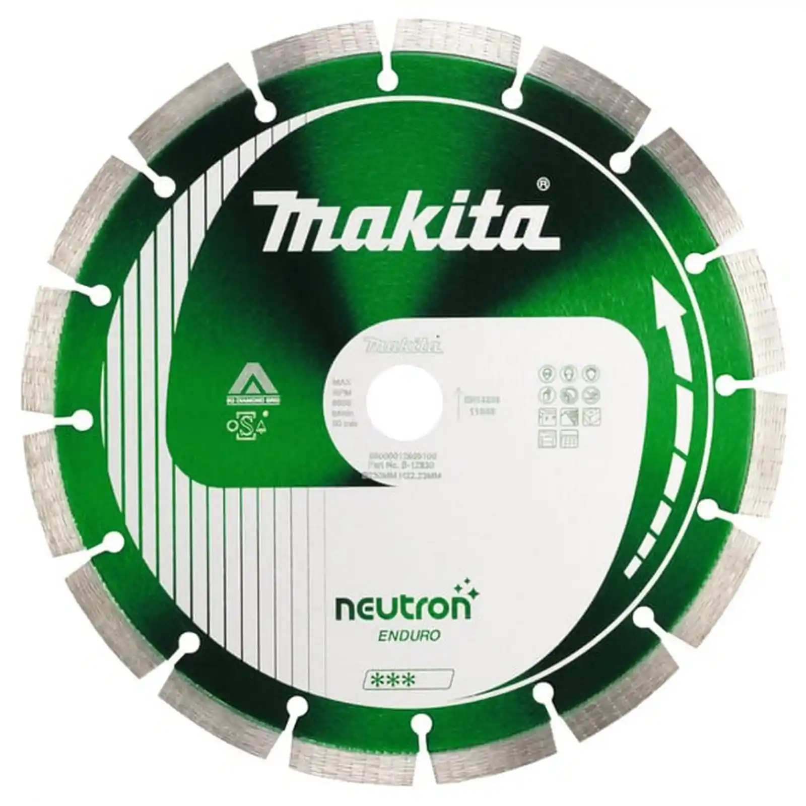Abrazive debitare taiere diamantata - Disc diamantat STANDARD ENDURO, 10mm X230mm X22.23, Makita