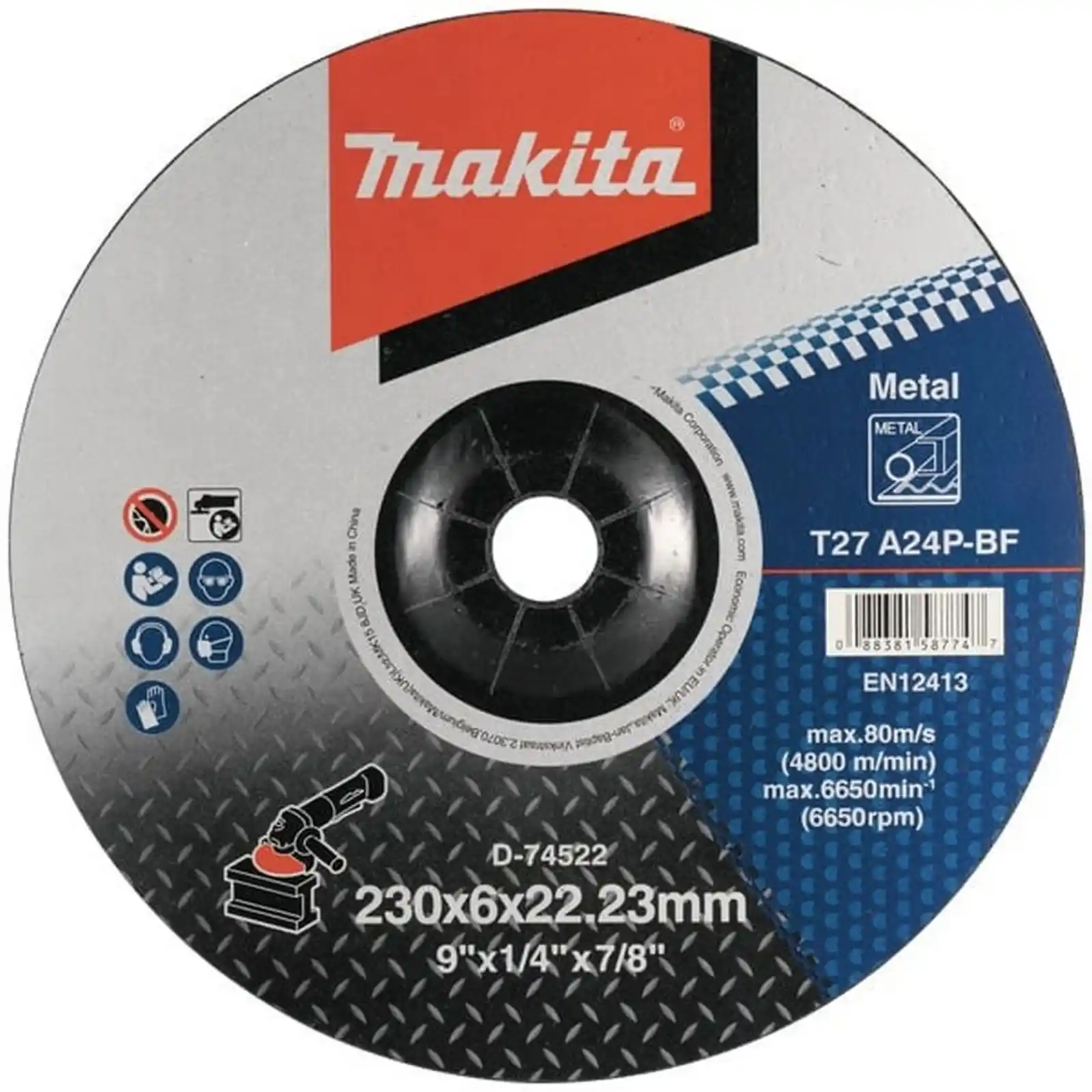 Discuri si accesorii polizoare Makita - DISC POLIZARE /METAL /A24P 230X6.0X22.23, Makita