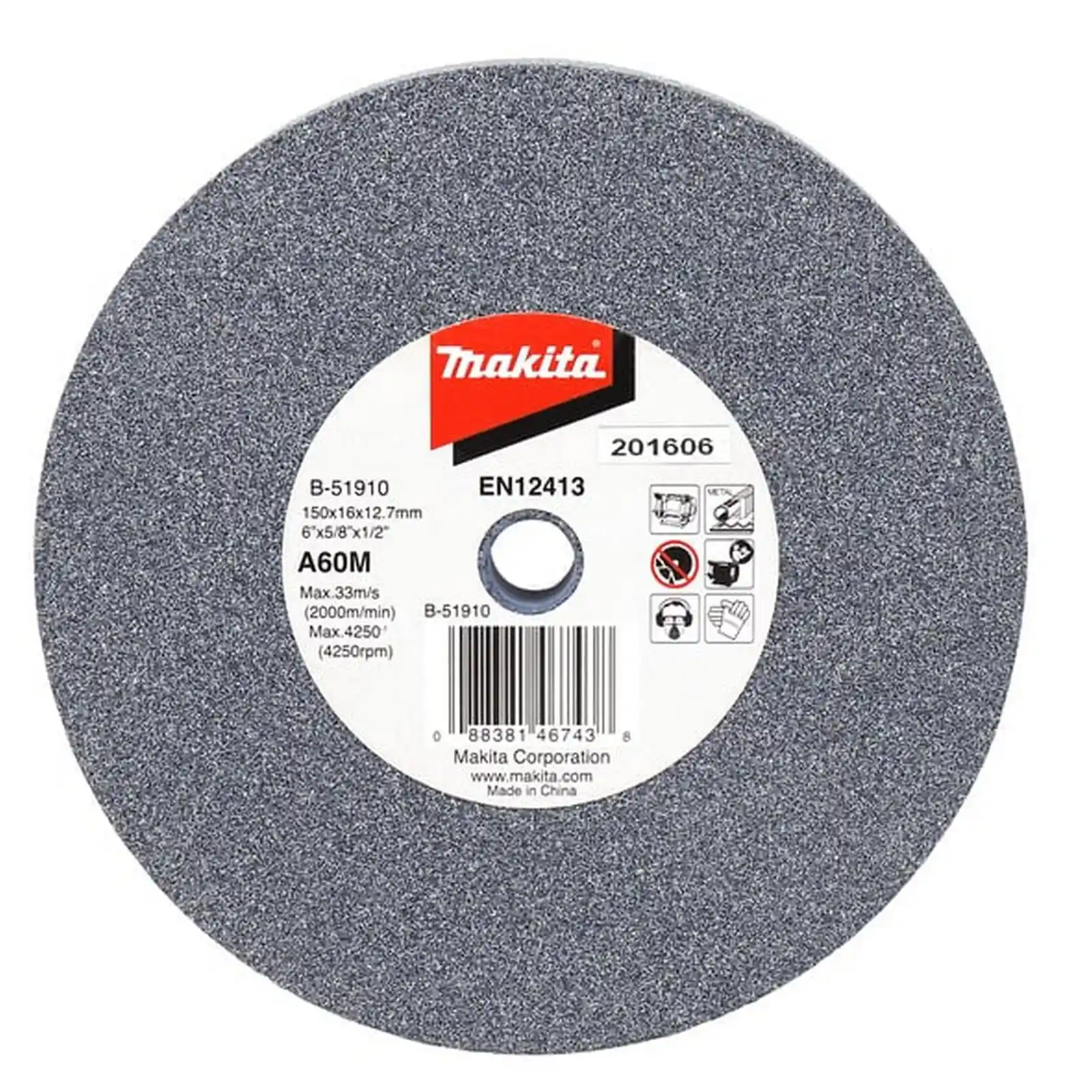 Abrazive Makita - Disc de polisare, 150X12, 7X16mm, P60, Makita